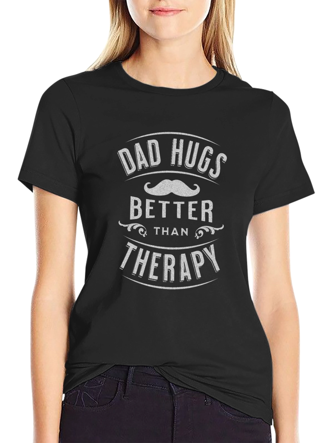 Dad Hugs Better Than Therapy Graphic T-Shirt