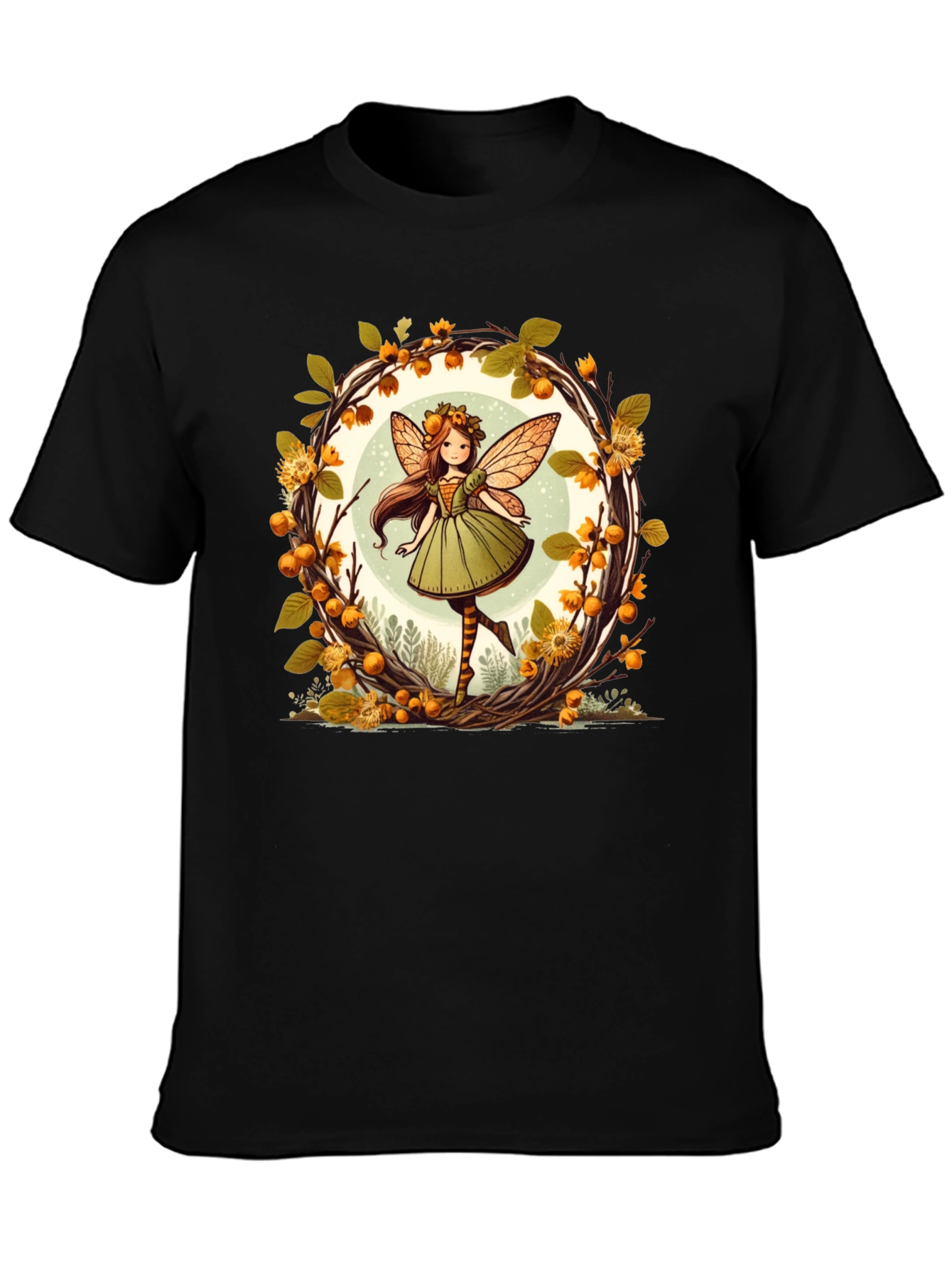Autumn Fairy Graphic Tee - Whimsical Fall T-Shirt