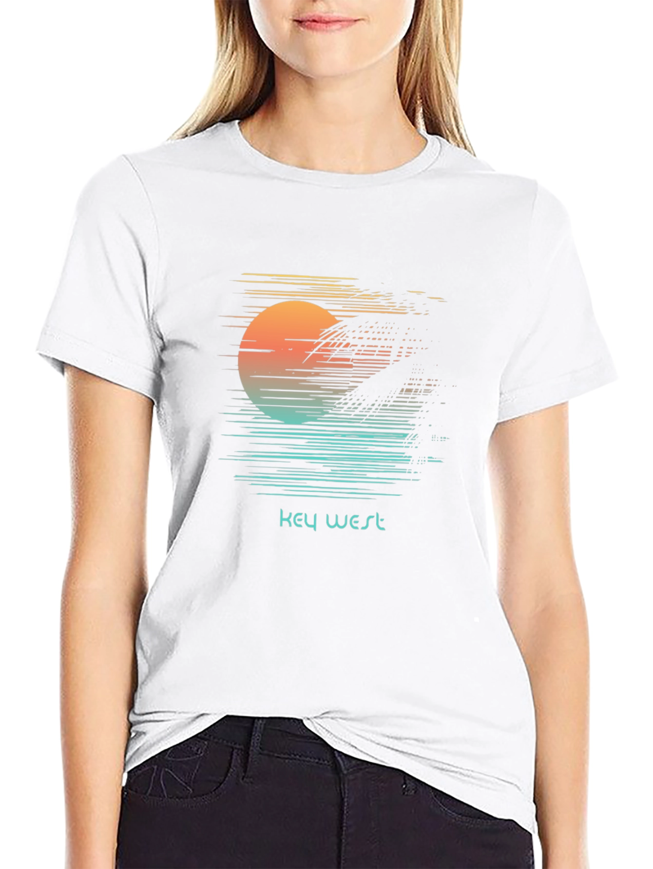 Key West Sunset Graphic Tee - Black