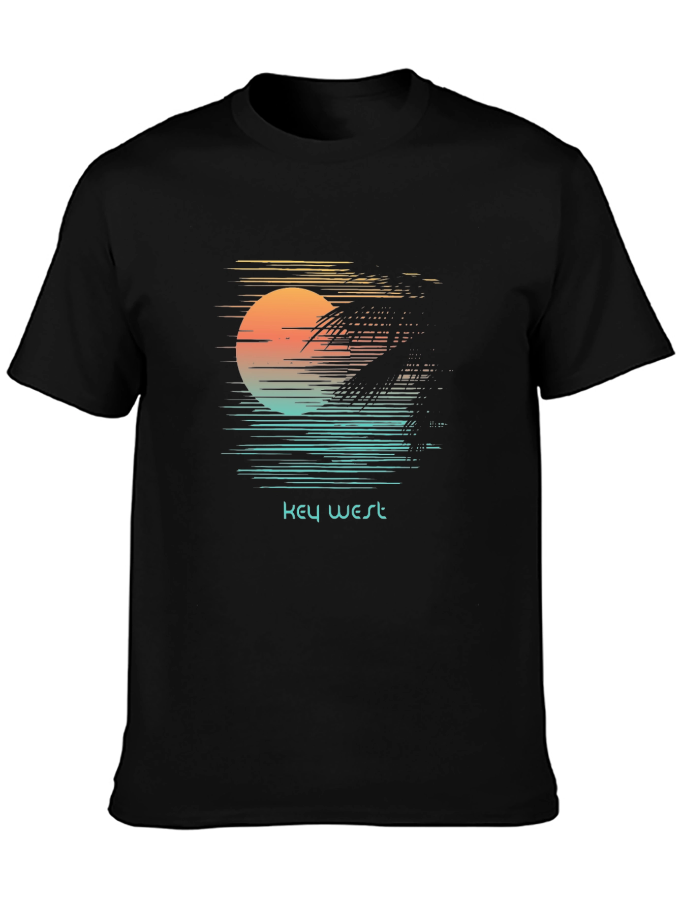Key West Sunset Graphic Tee - Black