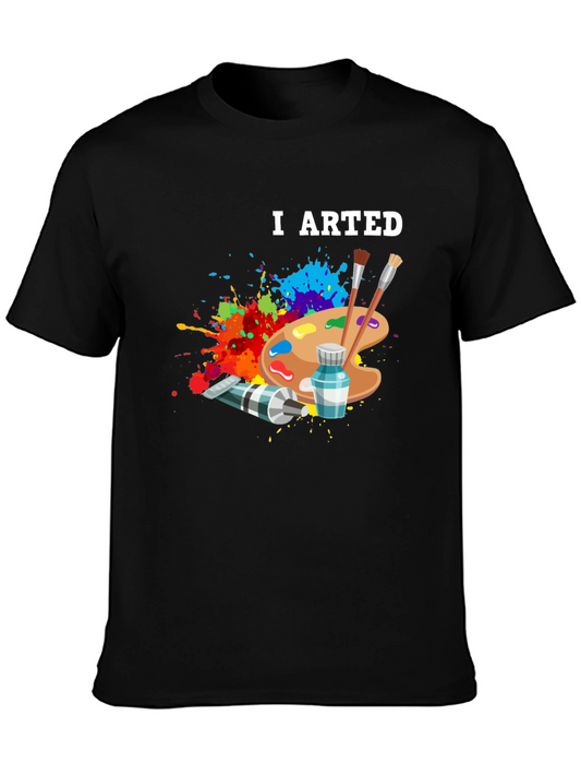 I Arted T-Shirt - Artist Palette Design - Black