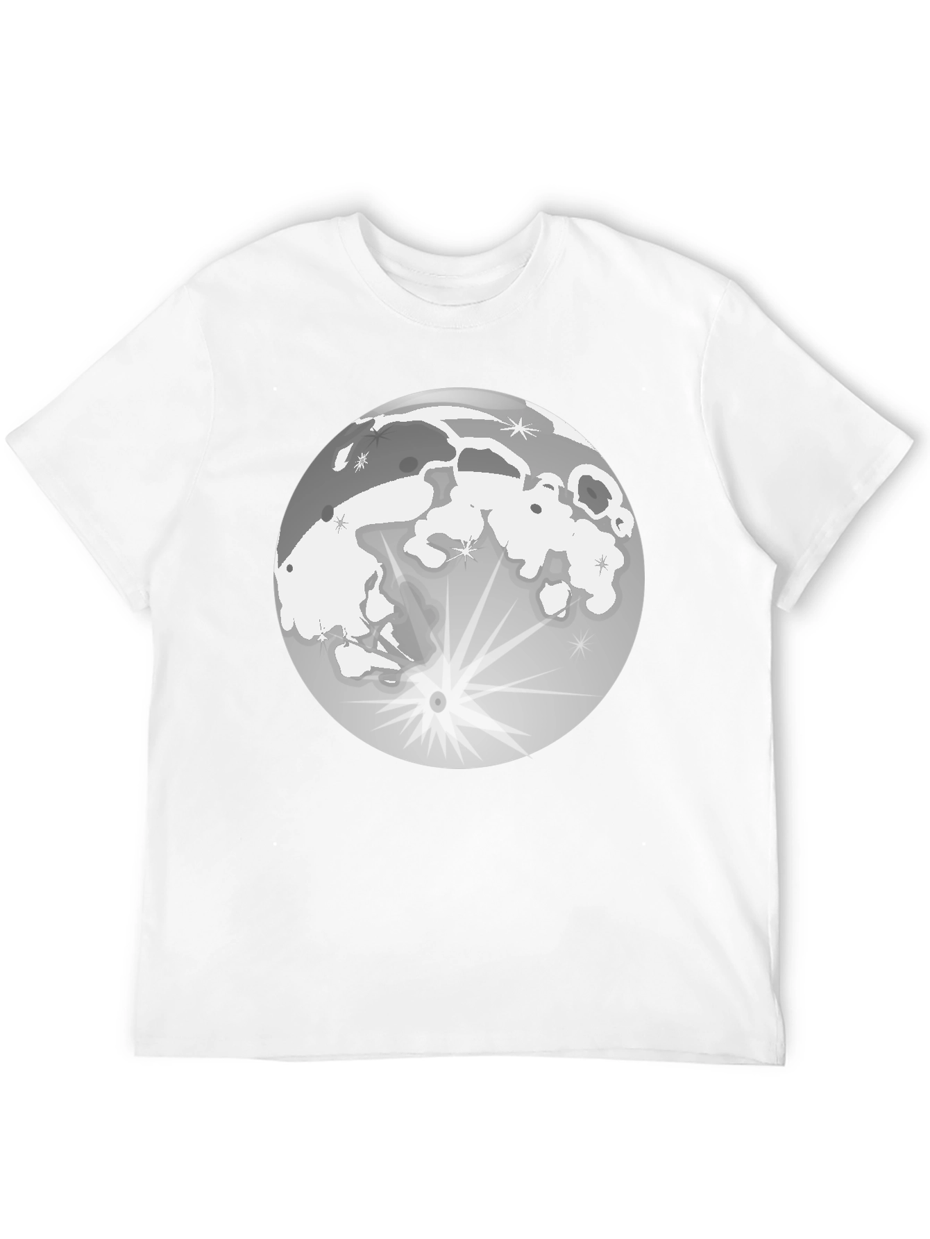Lunar Eclipse Graphic T-Shirt - Black Cotton