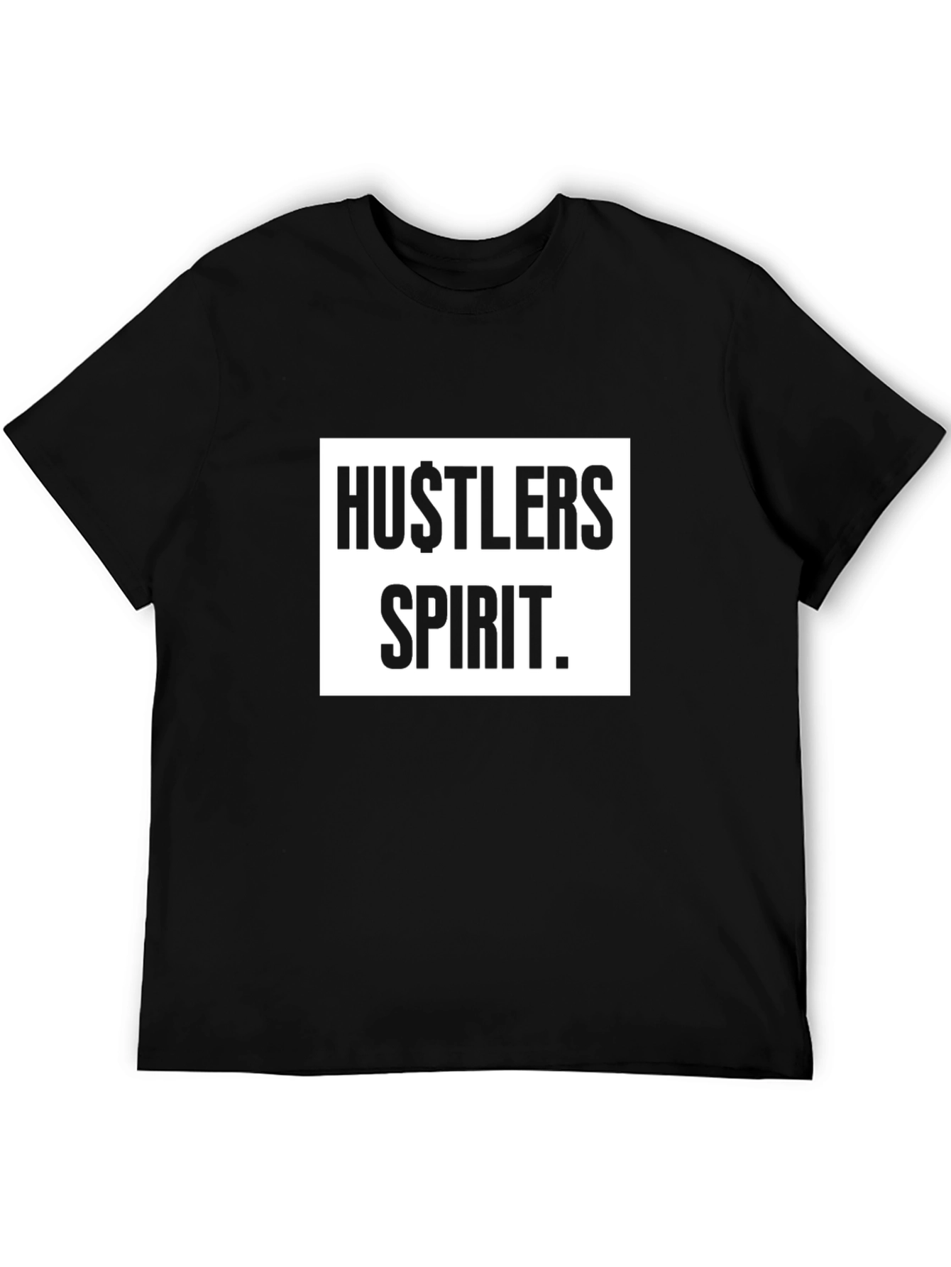 Hustlers Spirit Black Graphic Tee