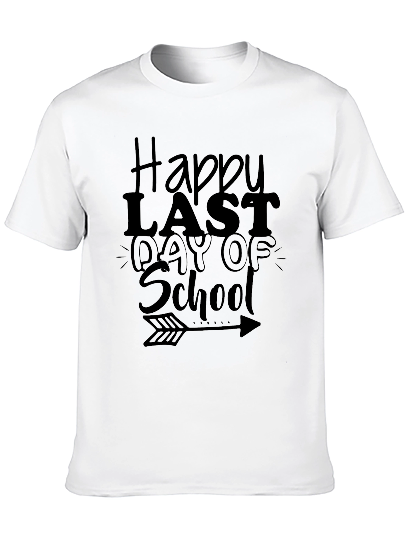 Happy Last Day of School Graphic Tee - Black