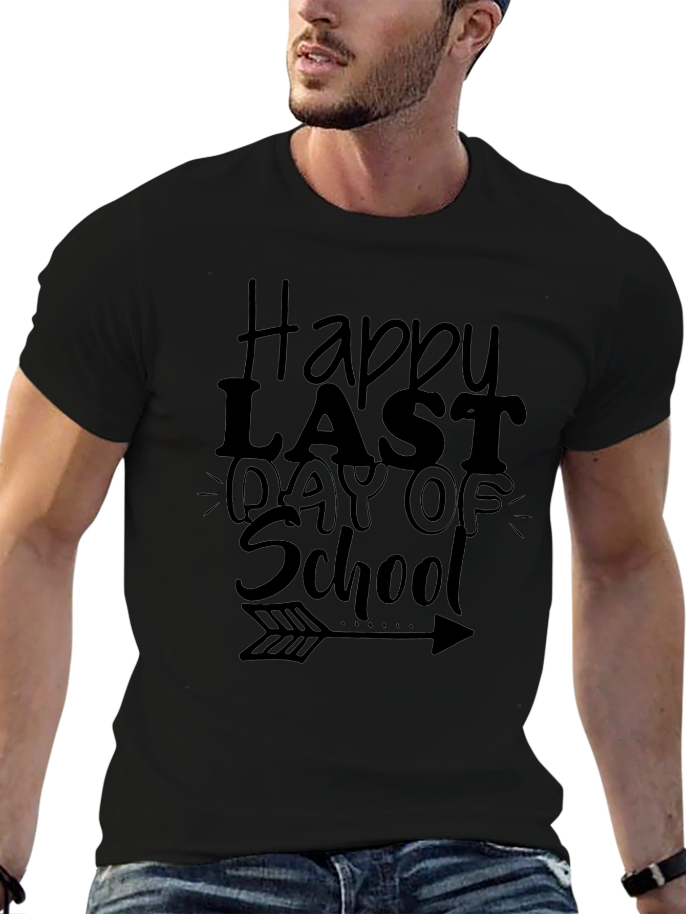 Happy Last Day of School Graphic Tee - Black