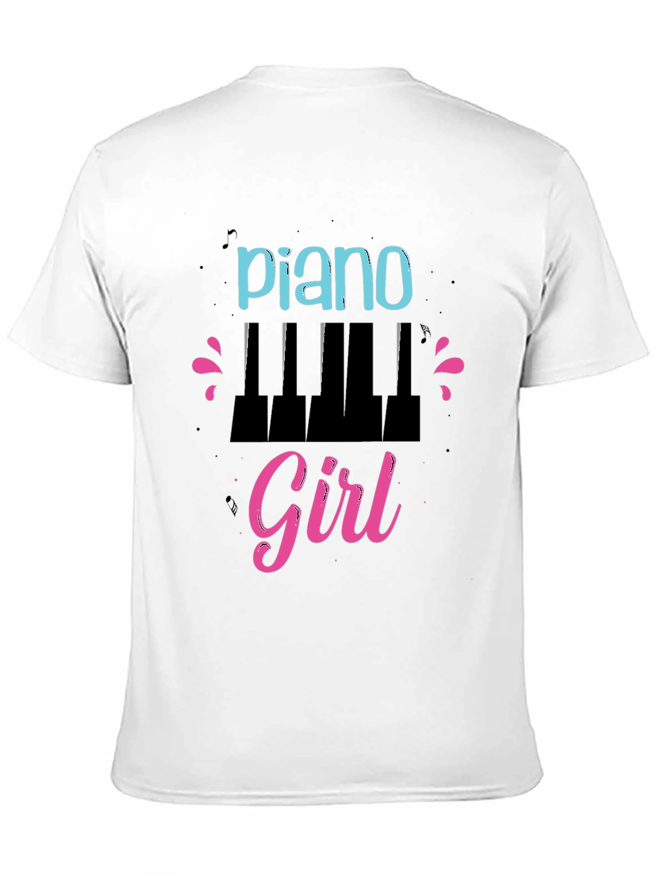 Piano Girl Graphic T-Shirt - Stylish Music Lover Tee