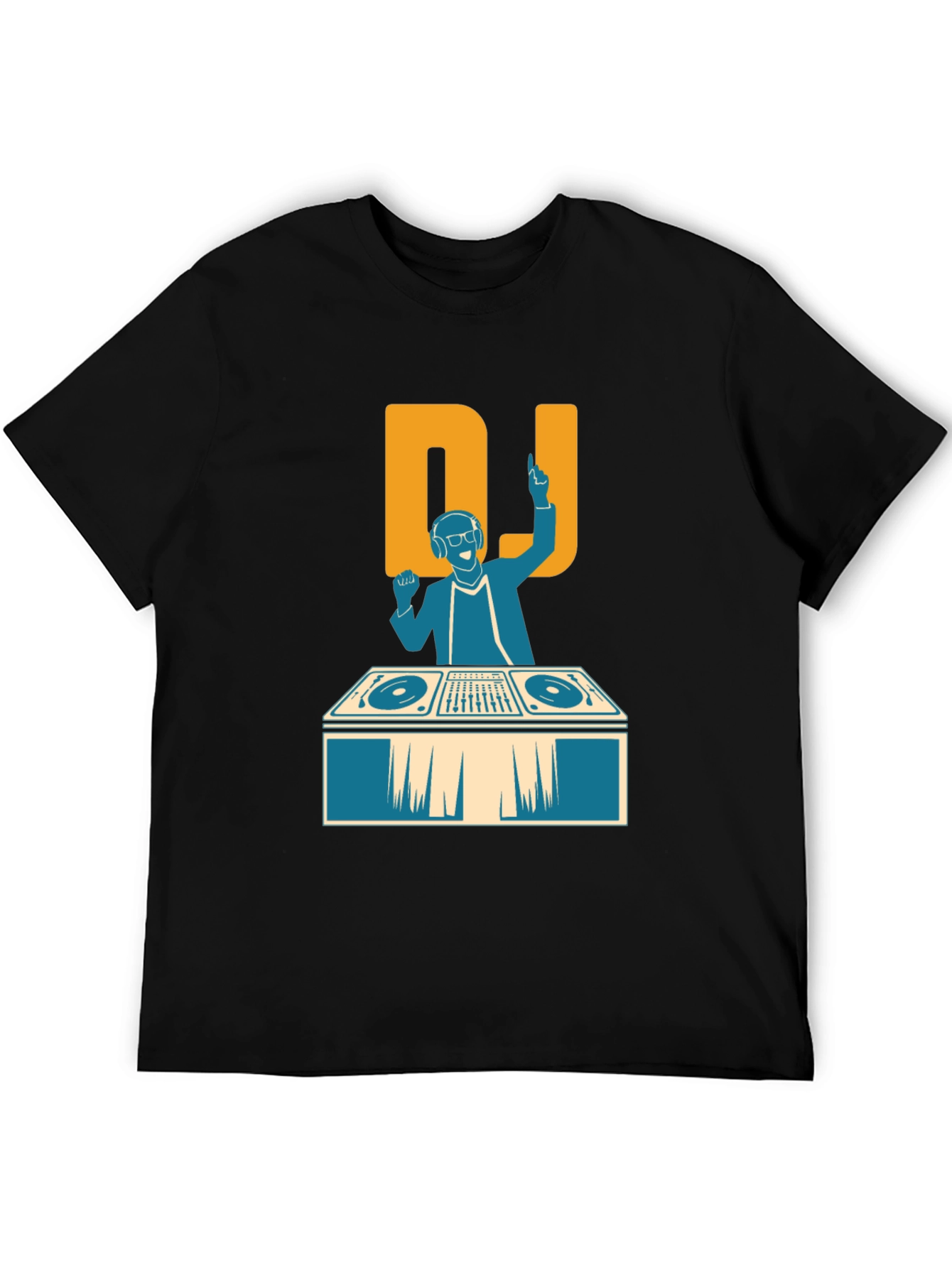 DJ Graphic Print T-Shirt - Black