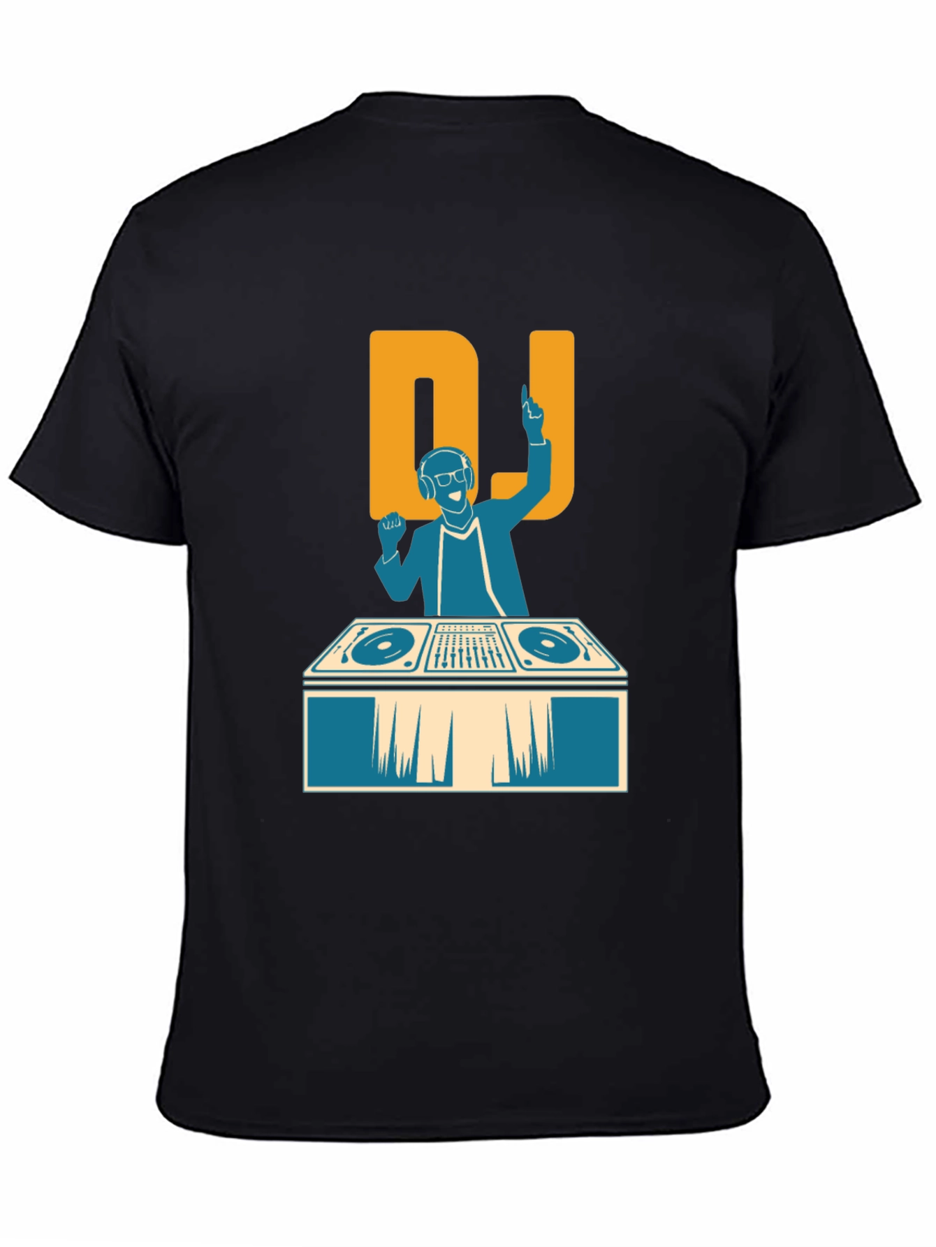 DJ Graphic Print T-Shirt - Black