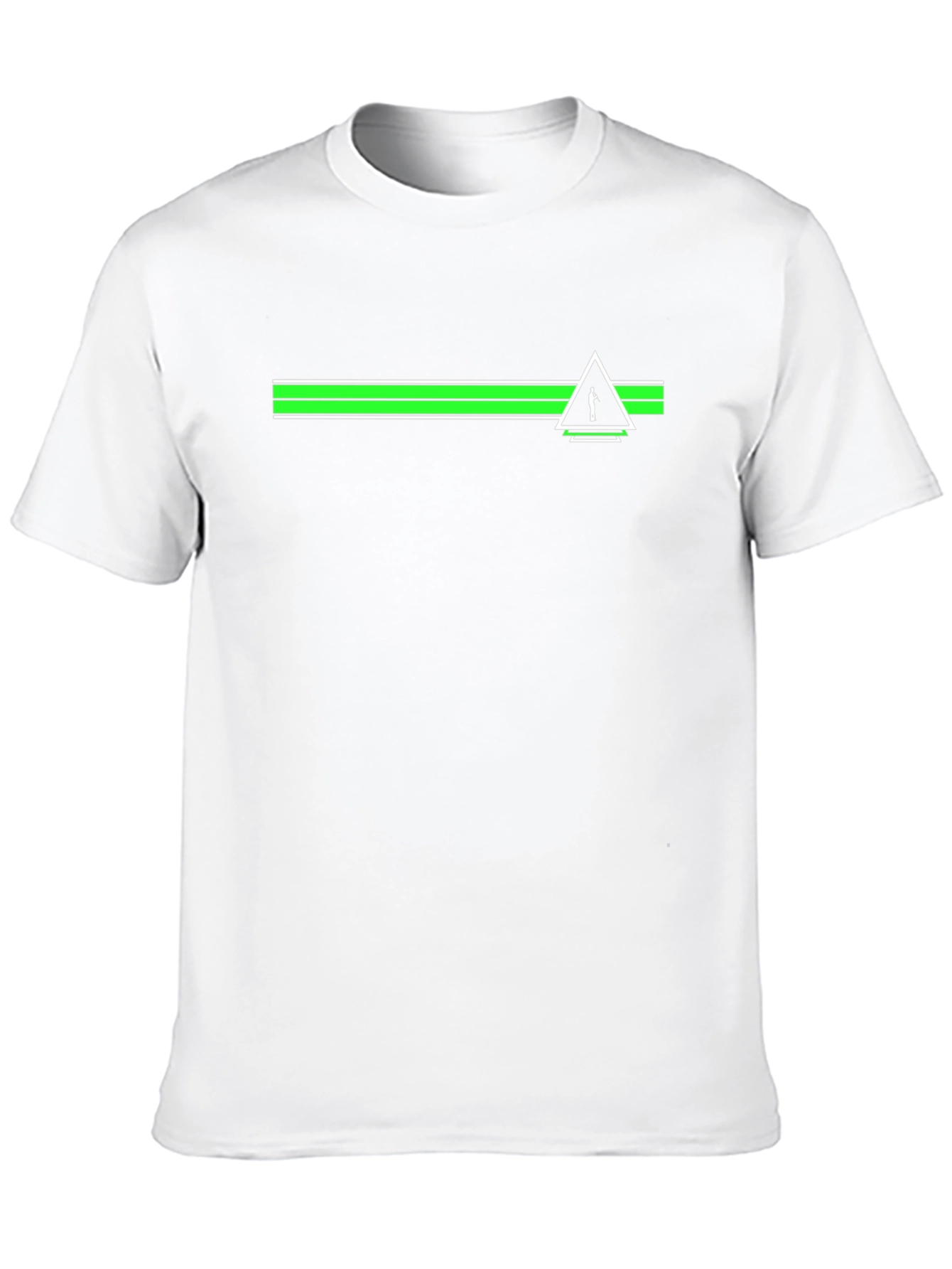Modern Striped Graphic T-Shirt - Black