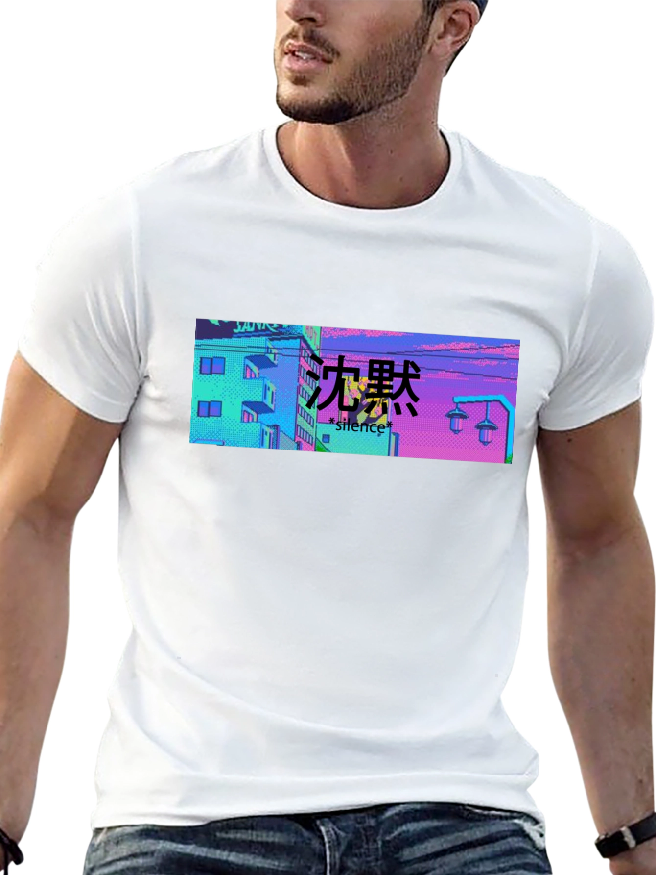 Vaporwave Aesthetic Black T-Shirt