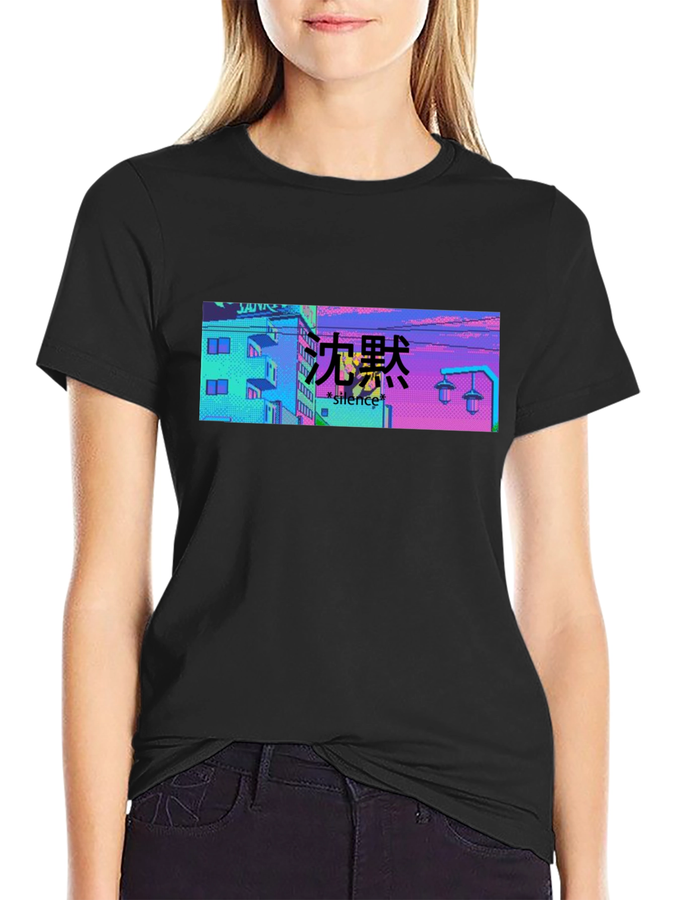 Vaporwave Aesthetic Black T-Shirt