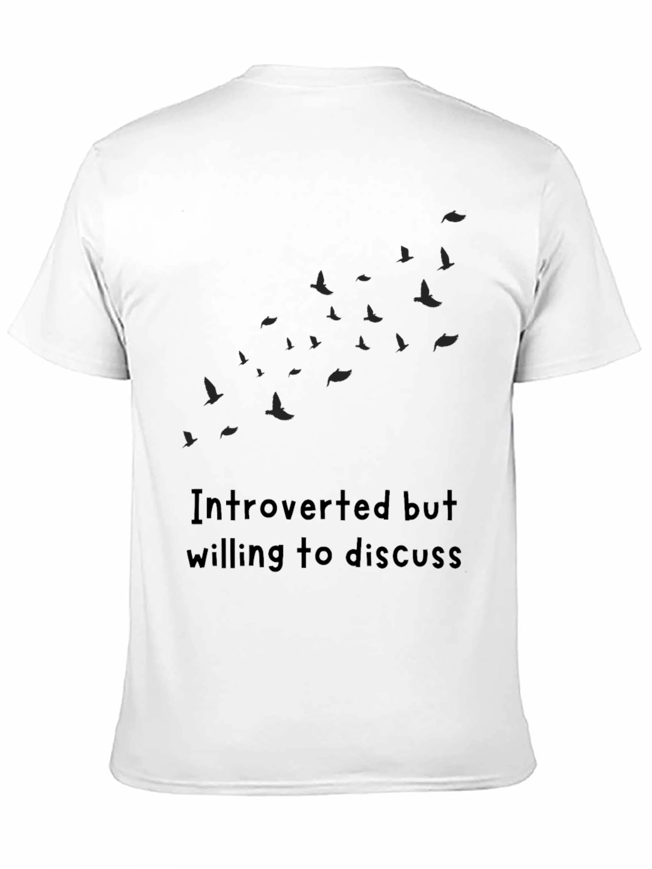 Introverted T-Shirt - Birds Graphic Soft Cotton Tee