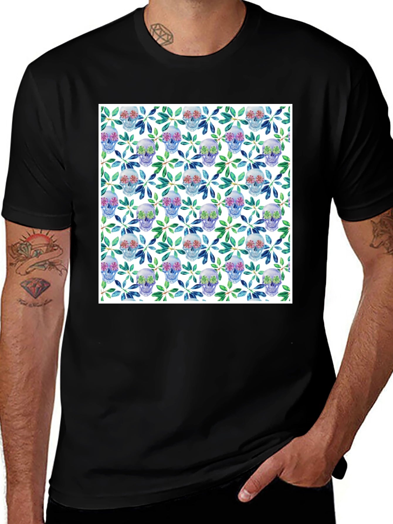 Floral Skull T-Shirt - Day of the Dead
