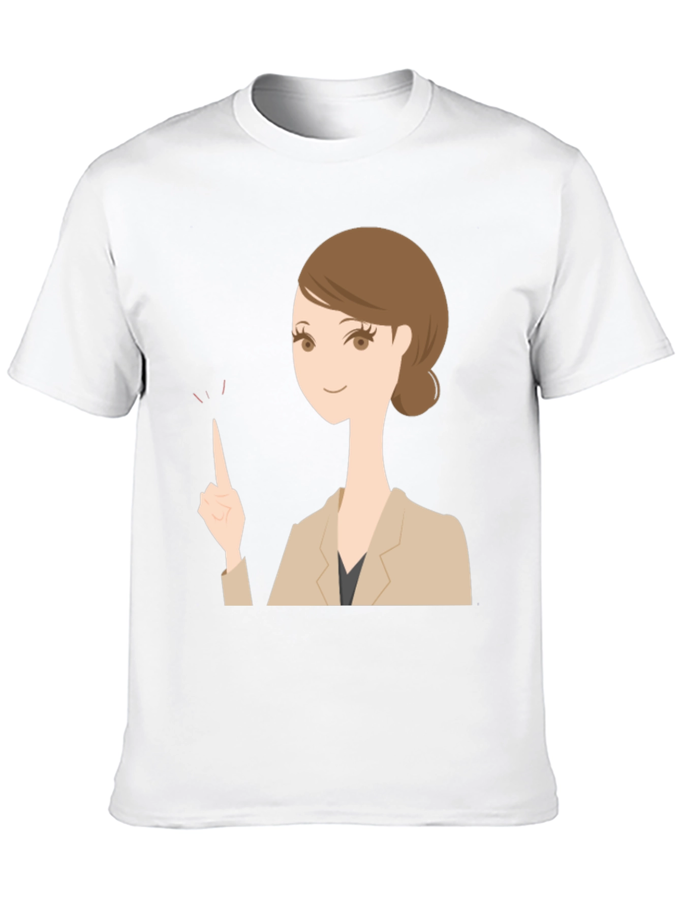 Woman Pointing T-Shirt - Black Graphic Tee