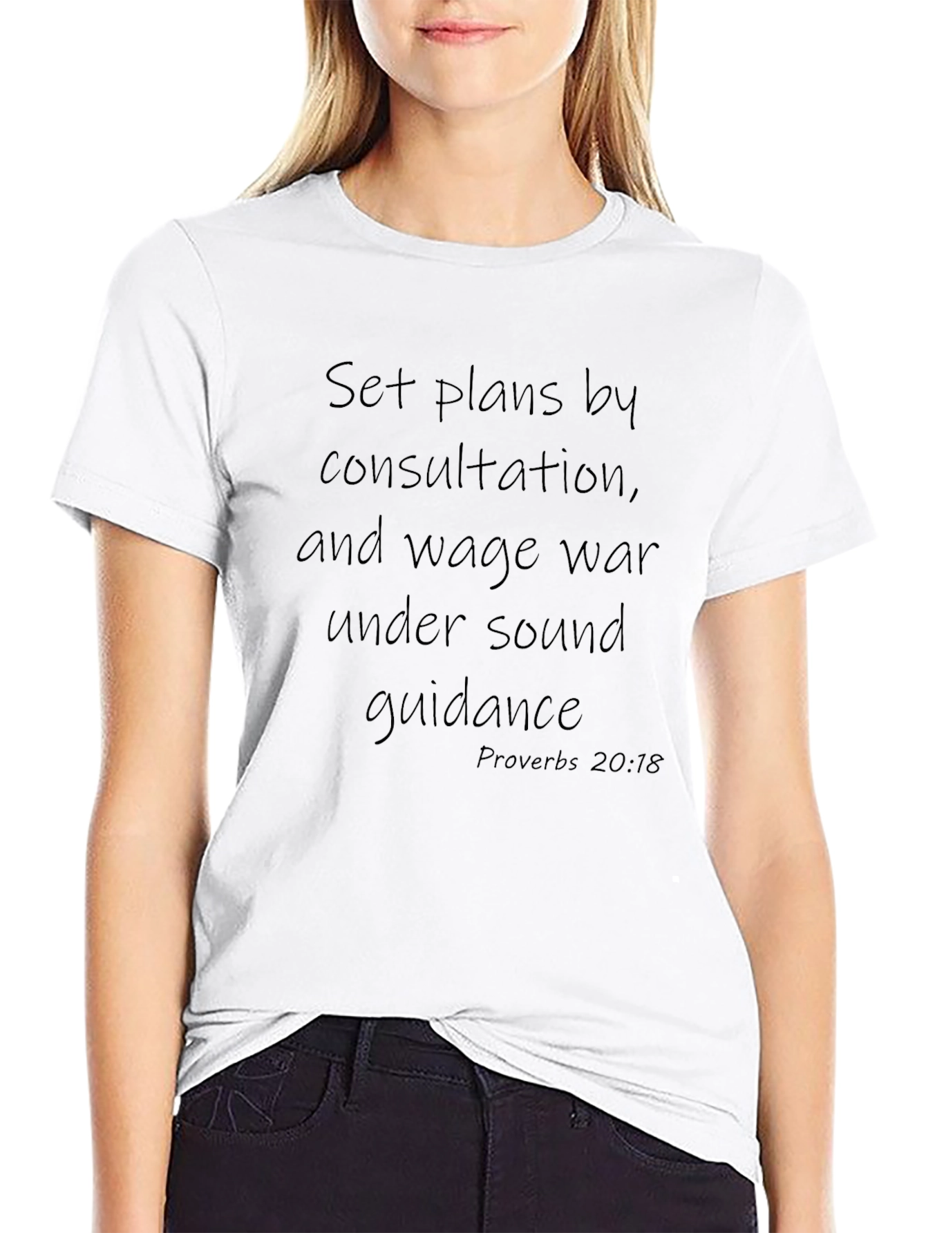 Inspirational Proverbs 20:18 Graphic Tee