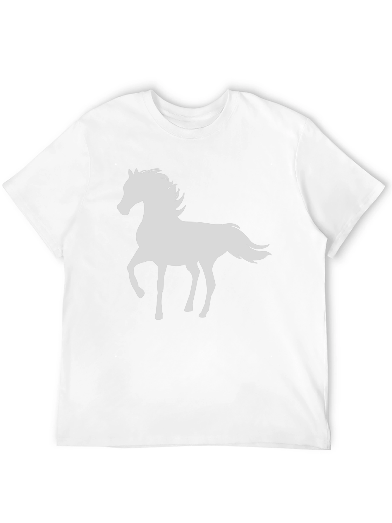 Horse Graphic Tee - Black Cotton T-Shirt