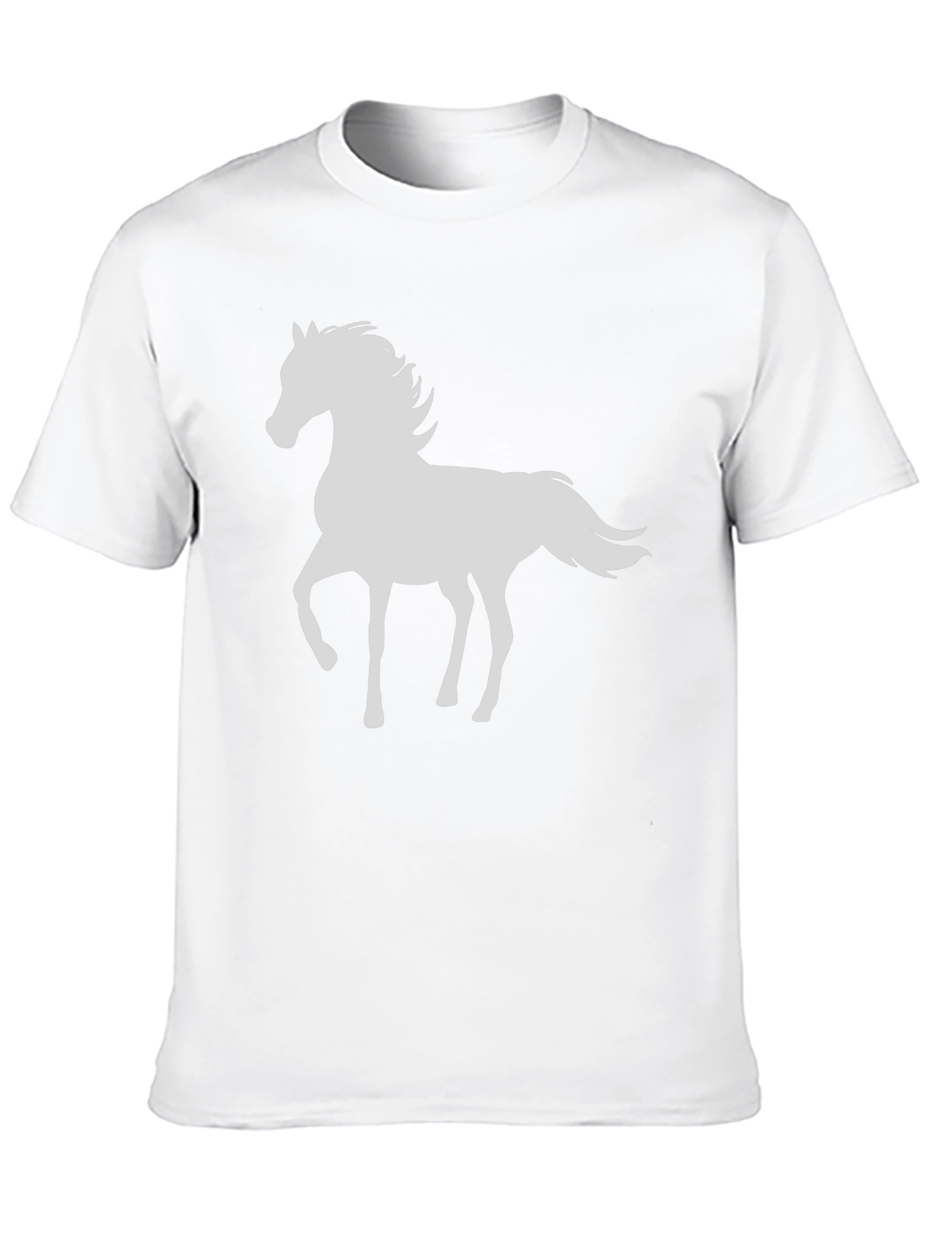 Horse Graphic Tee - Black Cotton T-Shirt