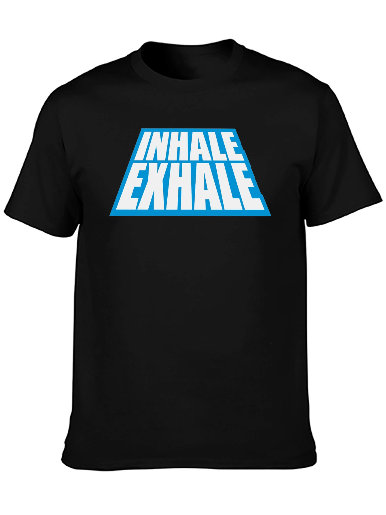 Inhale Exhale Graphic Tee - Black Cotton Blend