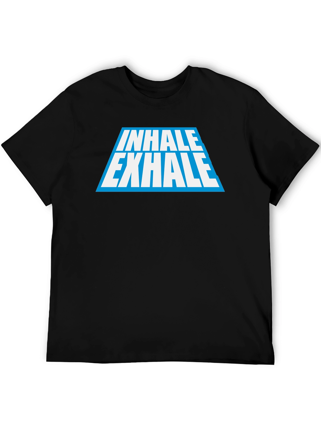 Inhale Exhale Graphic Tee - Black Cotton Blend