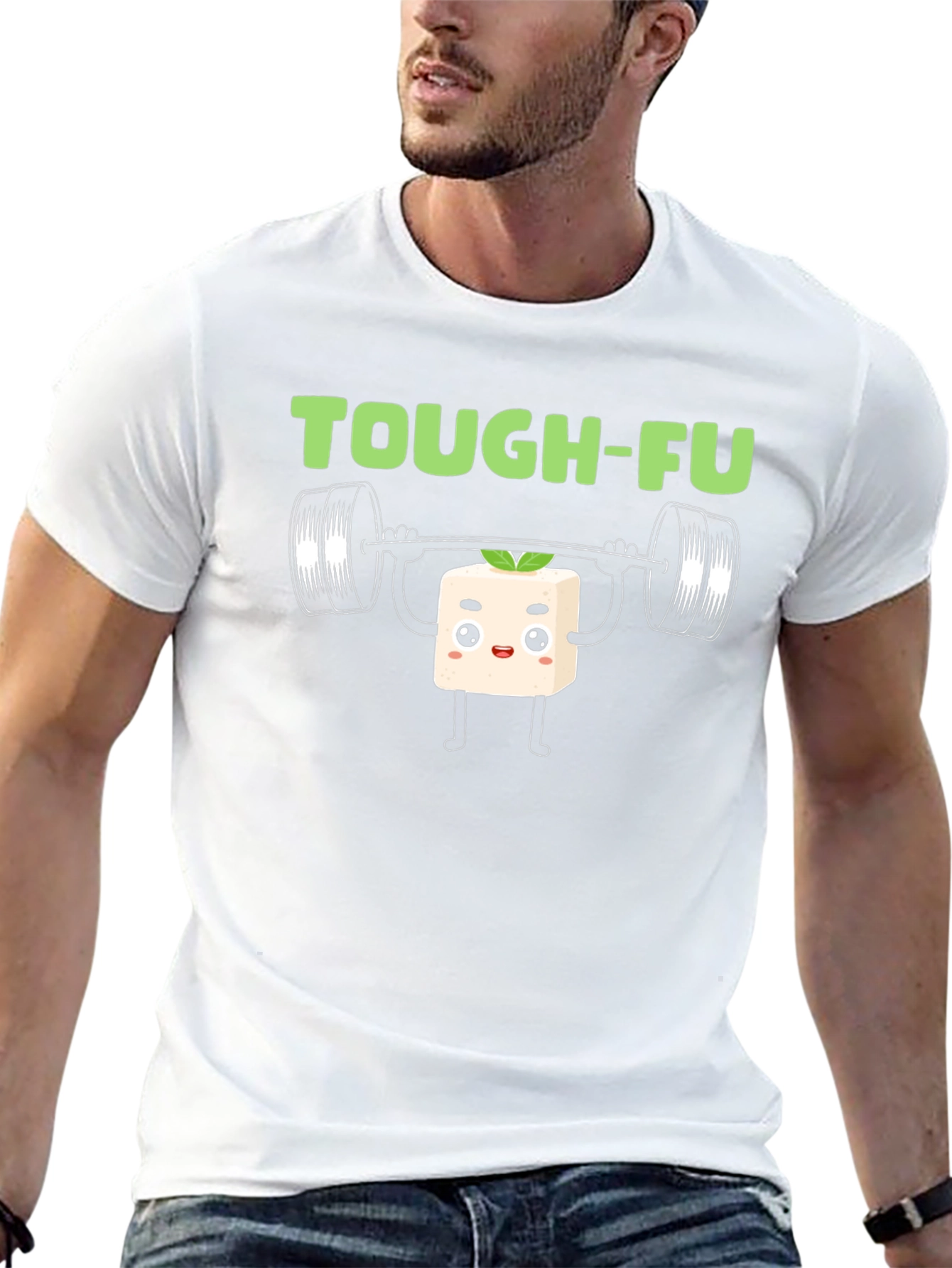 Tough-Fu Tofu Gym Workout Graphic Tee