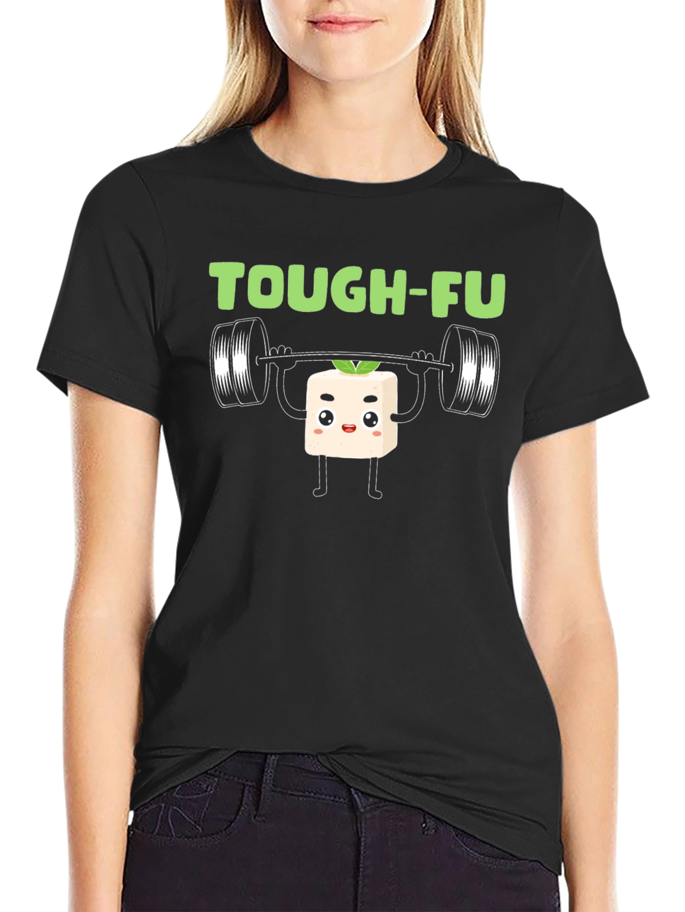 Tough-Fu Tofu Gym Workout Graphic Tee