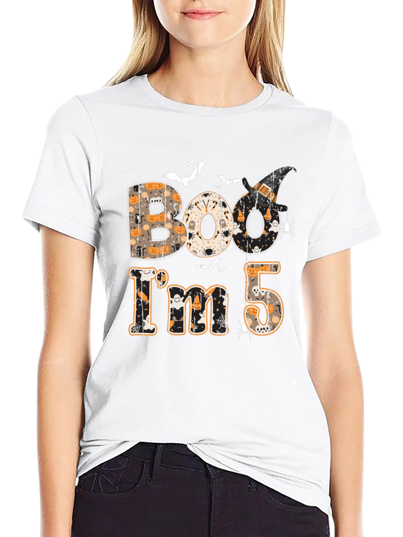 Halloween 5th Birthday Shirt - Boo Im 5