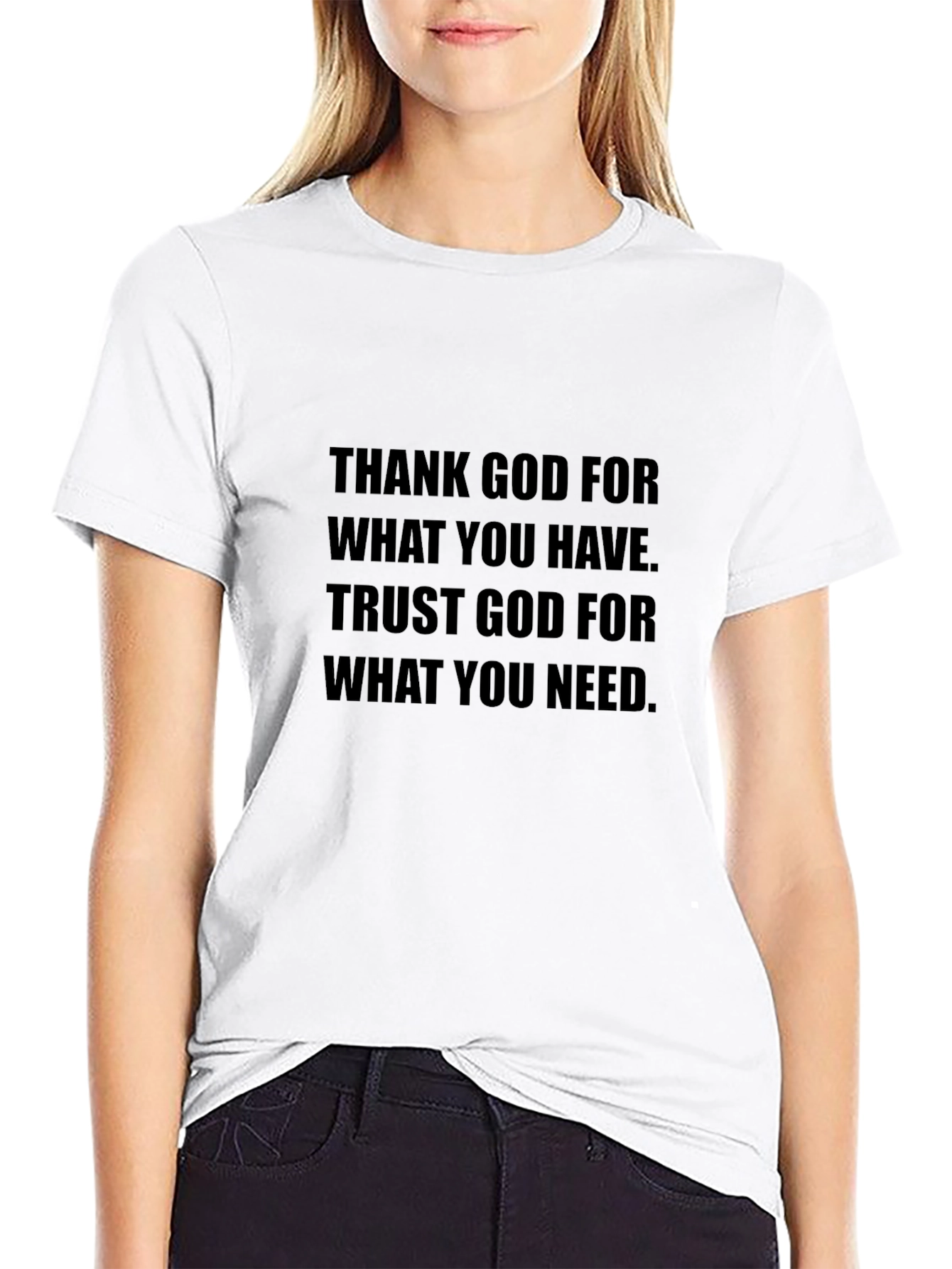 Faith-Based Graphic Tee - Thank God Quote