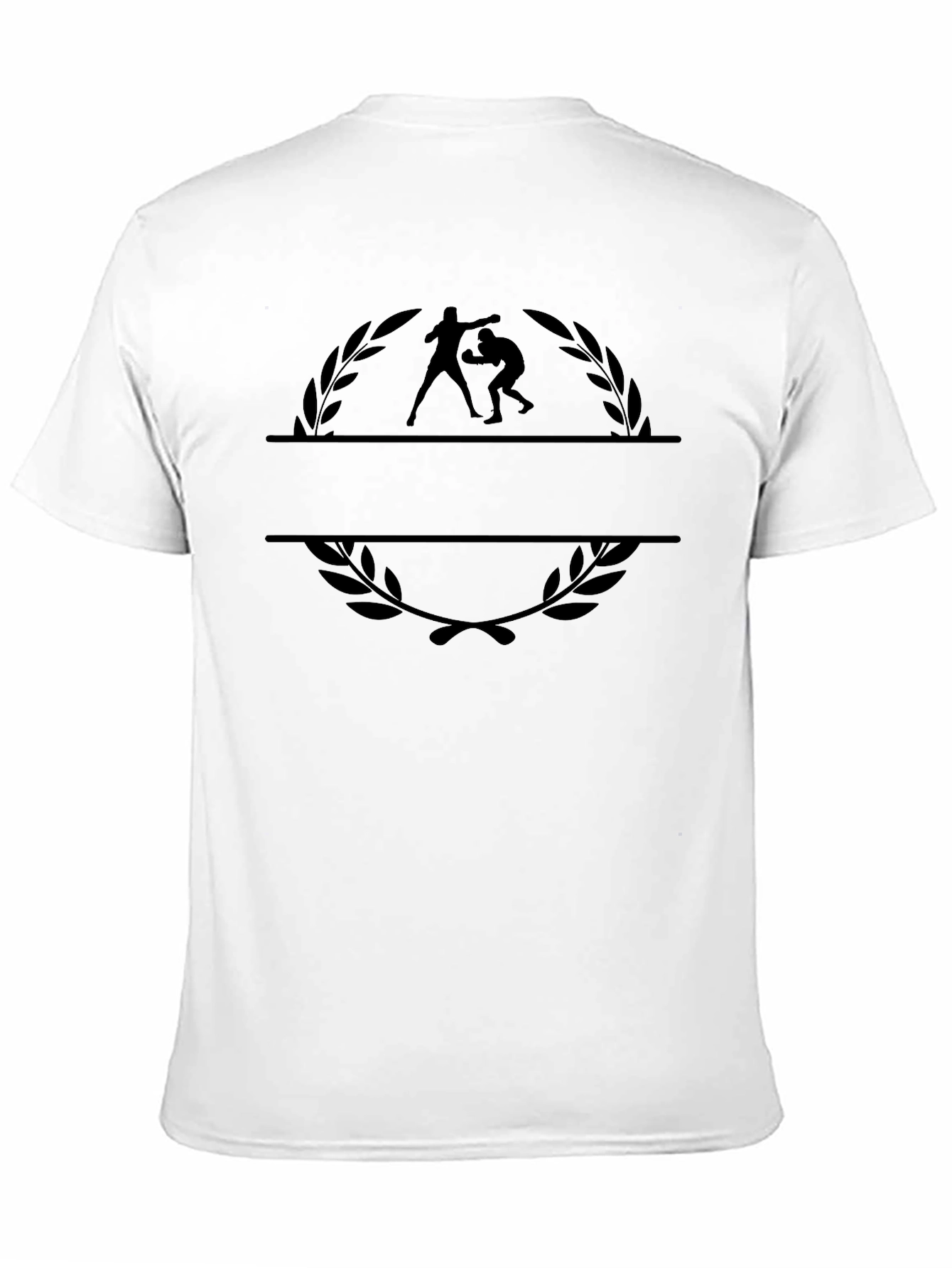 Wrestling Graphic Print Black T-Shirt