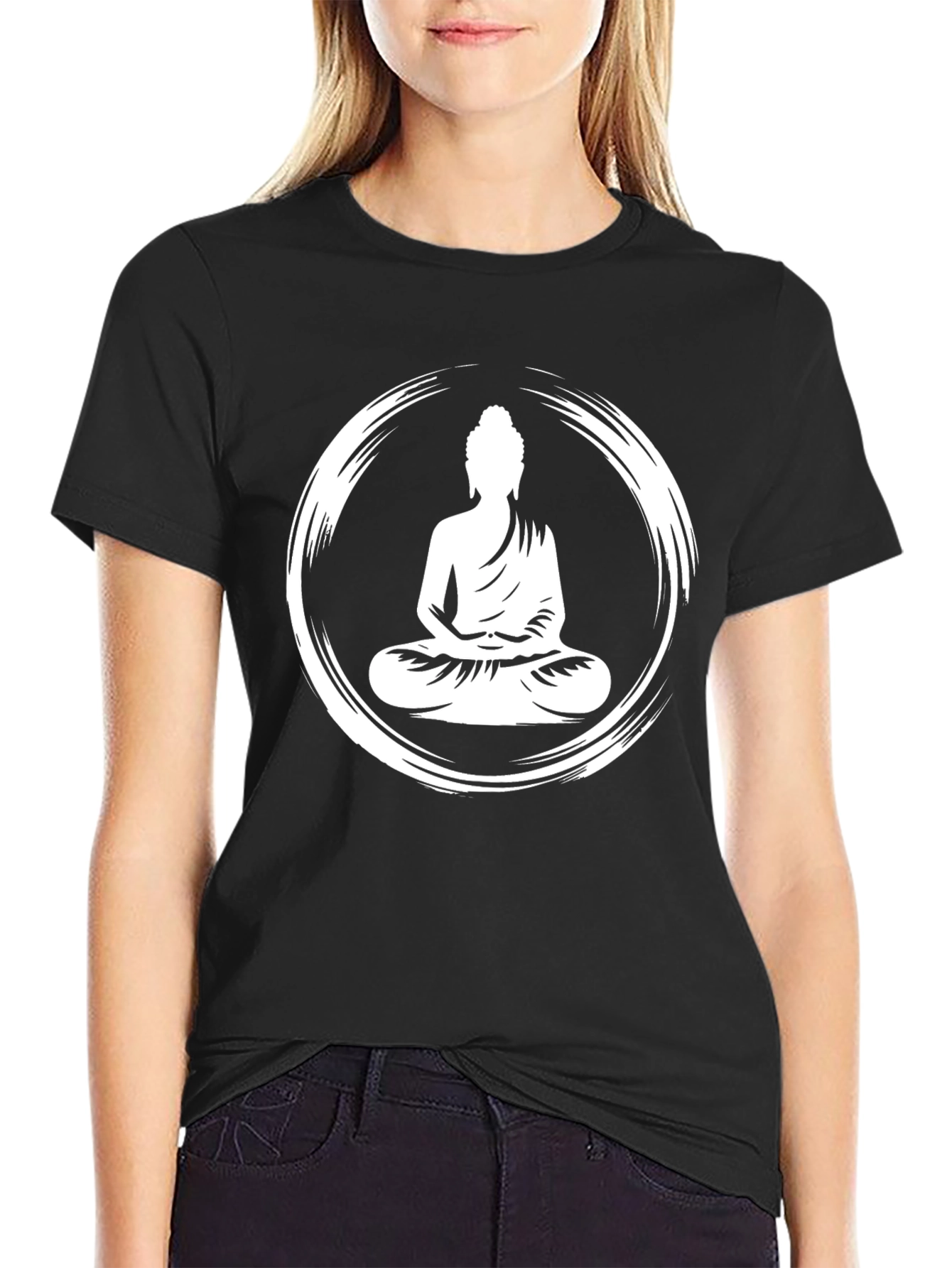 Buddha Zen Circle Graphic T-Shirt - Spiritual Style