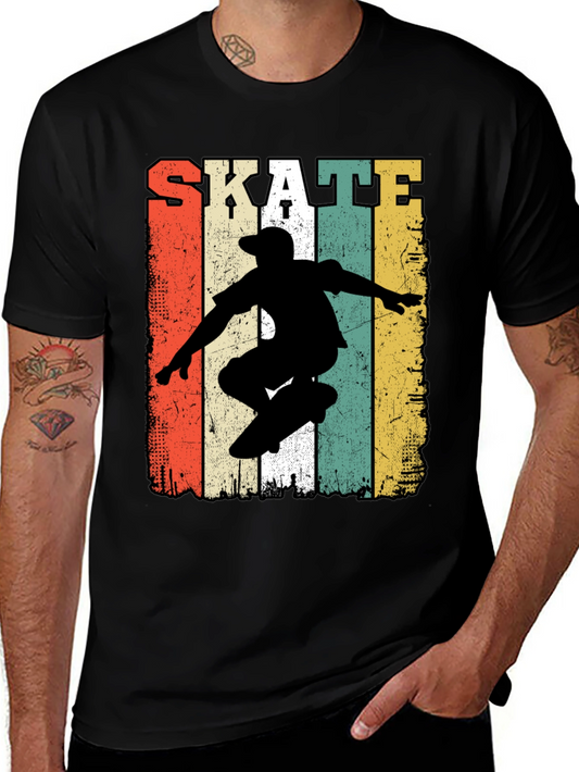 Retro Skate T-Shirt - Classic Skateboarder Design