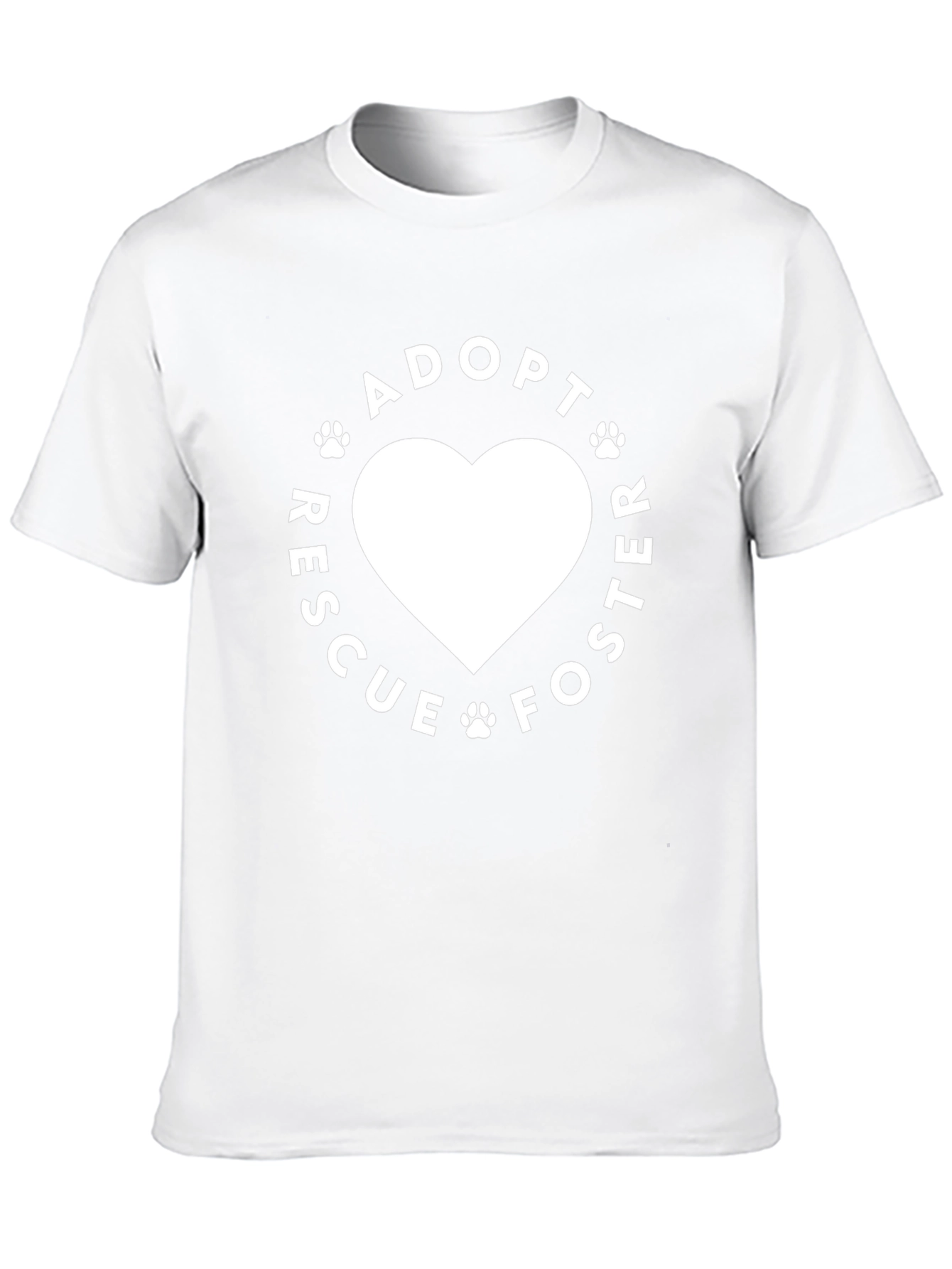 Adopt Rescue Foster Heart Tee - Black