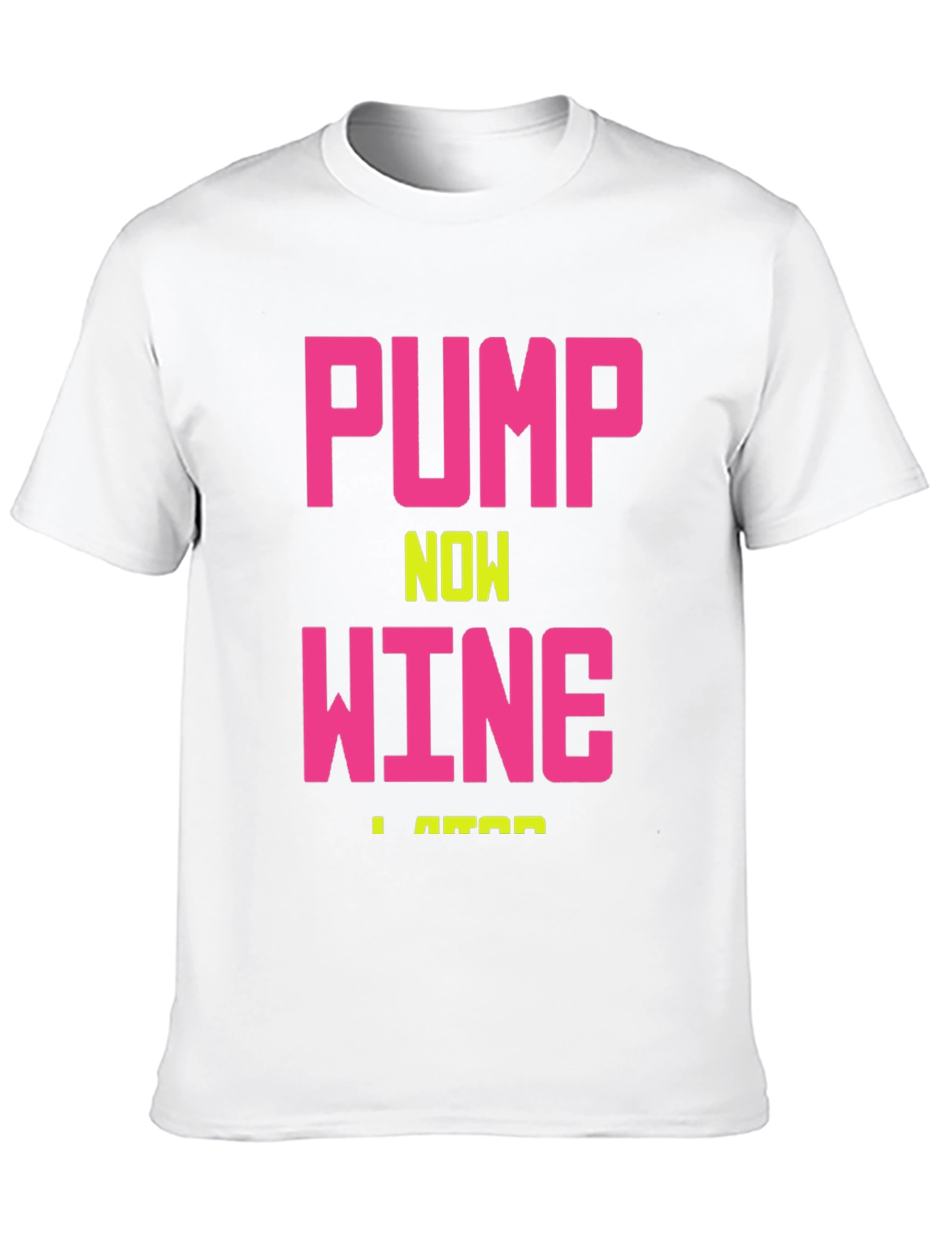 Pump Now Wine Later Mens Black Graphic Tee