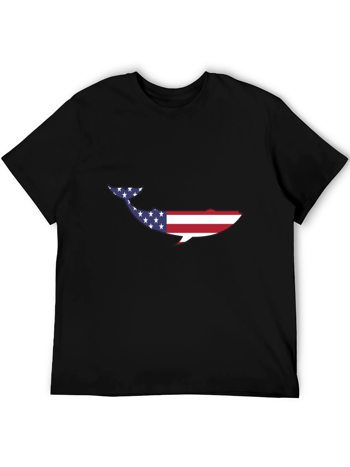American Flag Whale Graphic Tee