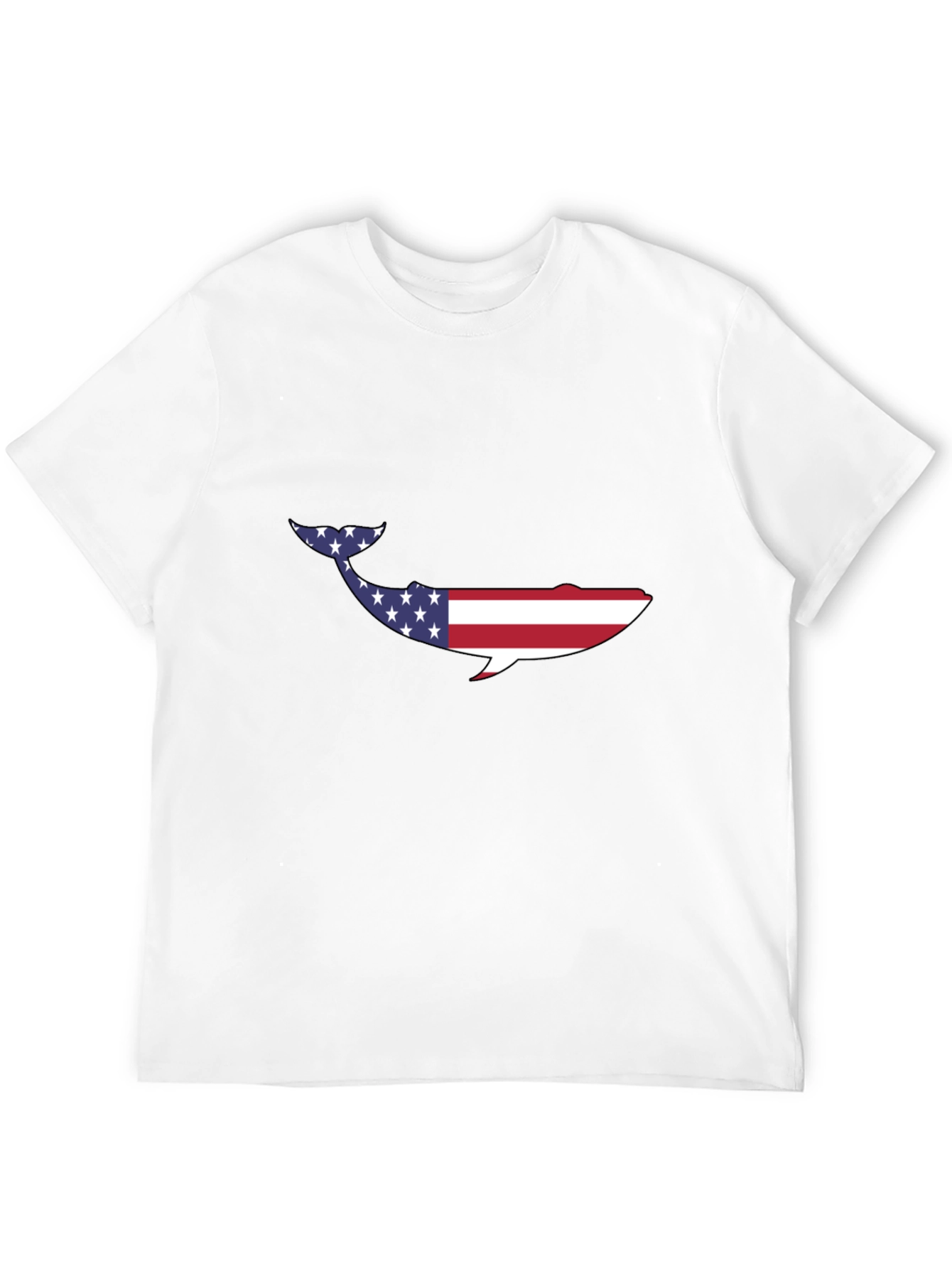American Flag Whale Graphic Tee
