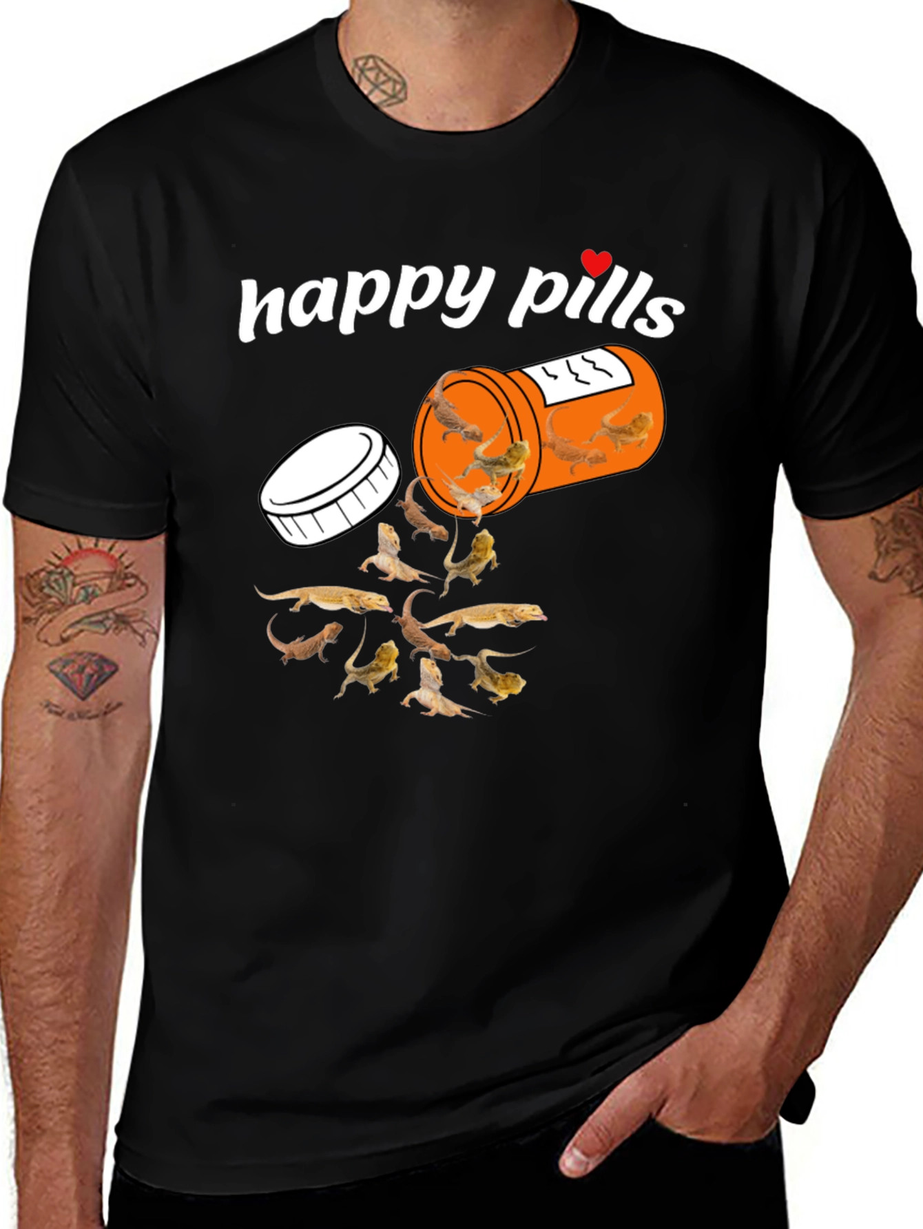 Happy Pills Bearded Dragon T-Shirt