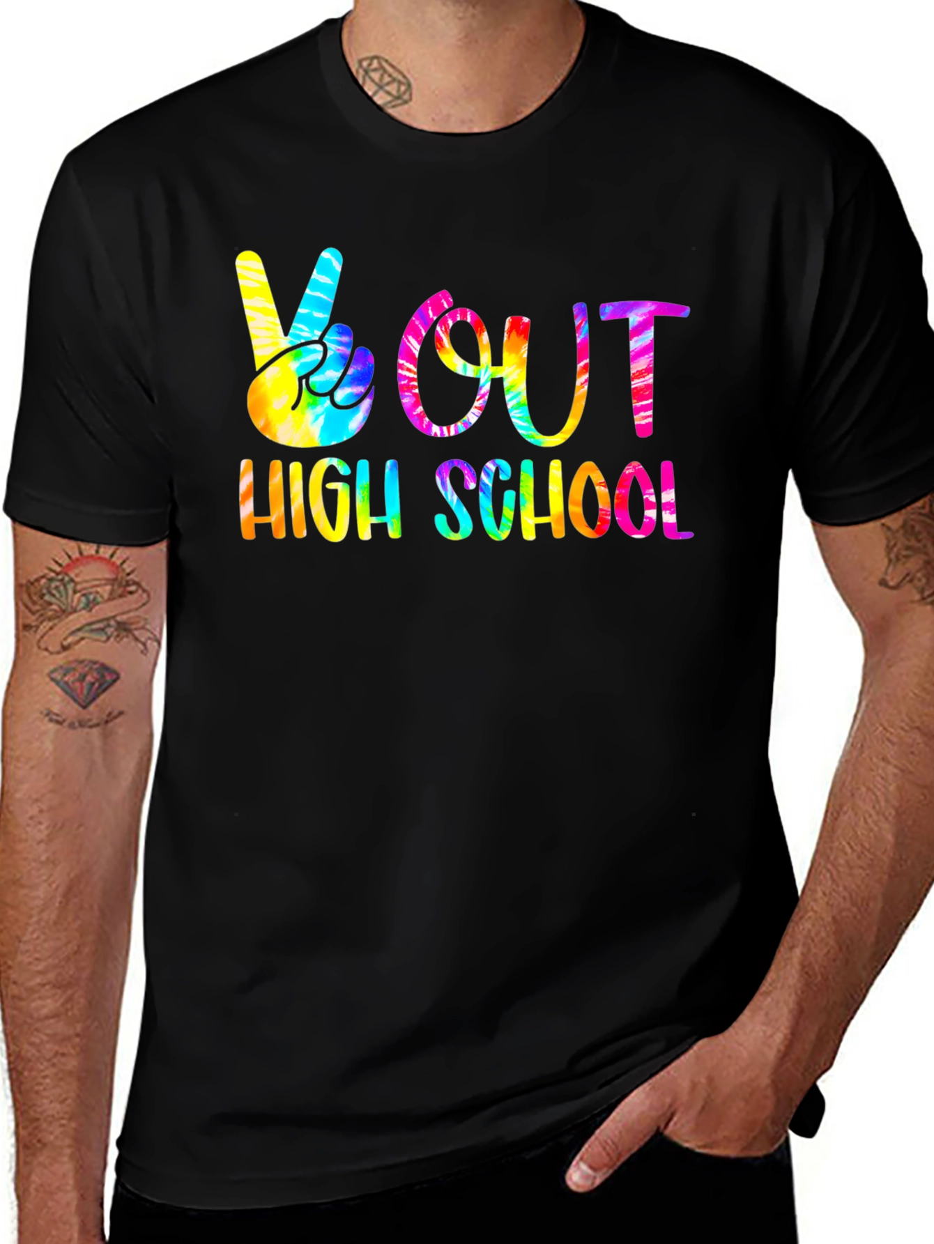 Peace Out High School Tie Dye T-Shirt