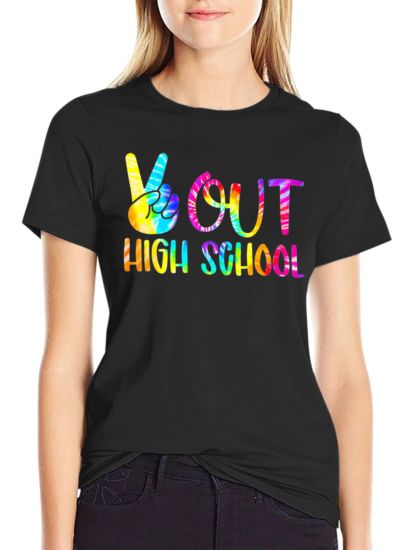 Peace Out High School Tie Dye T-Shirt