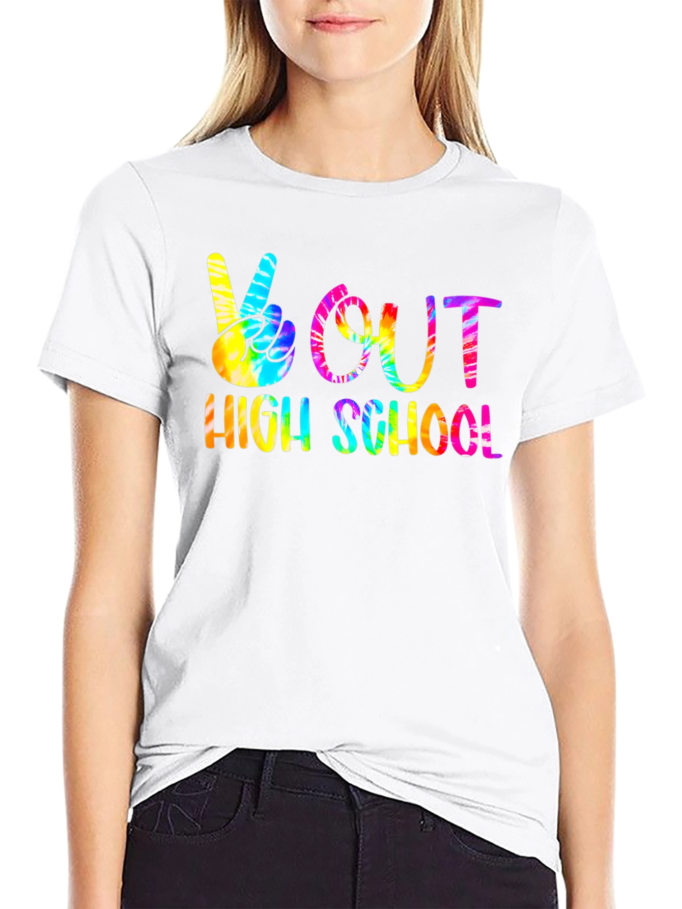 Peace Out High School Tie Dye T-Shirt