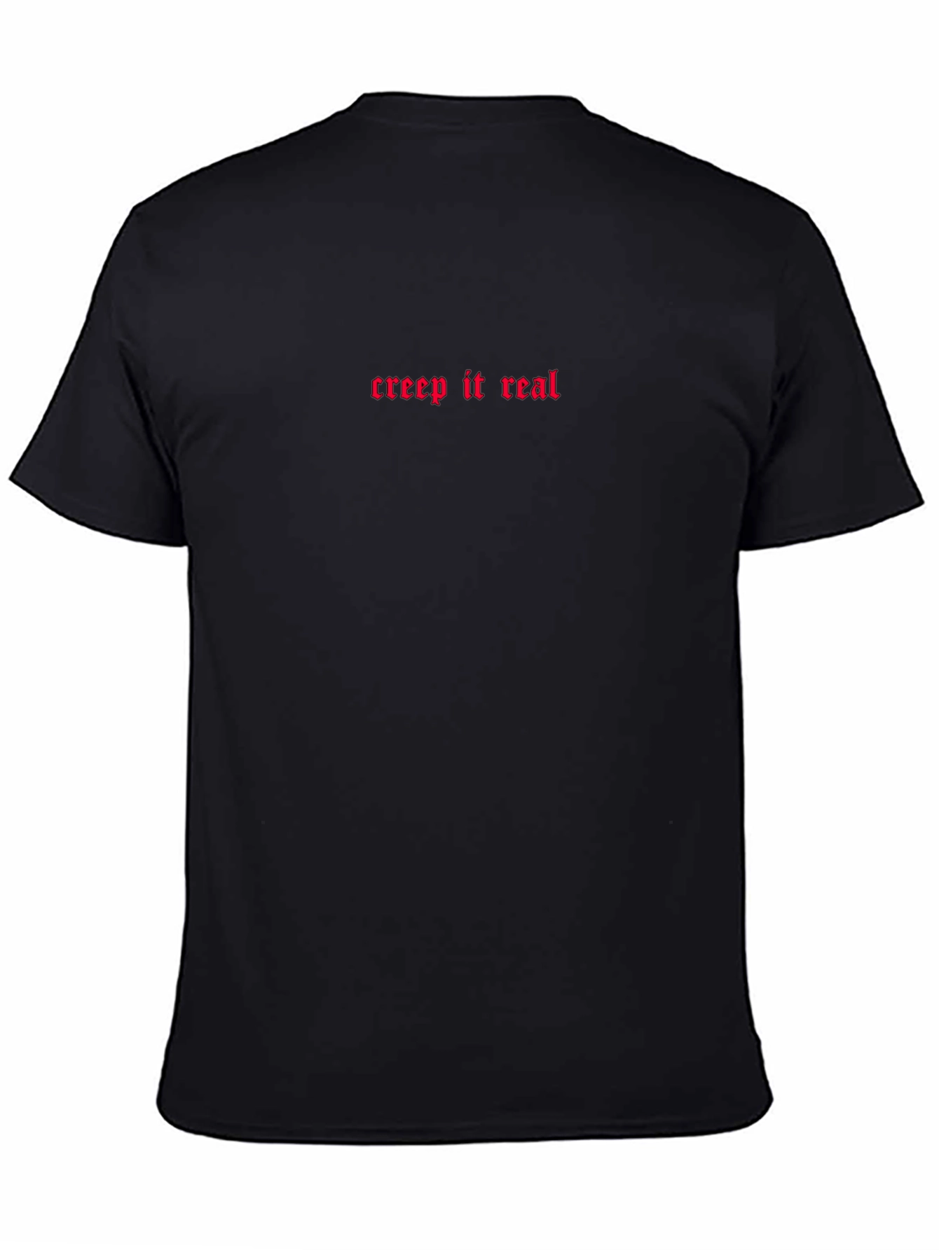 Creep It Real Graphic Tee - Black Cotton T-Shirt