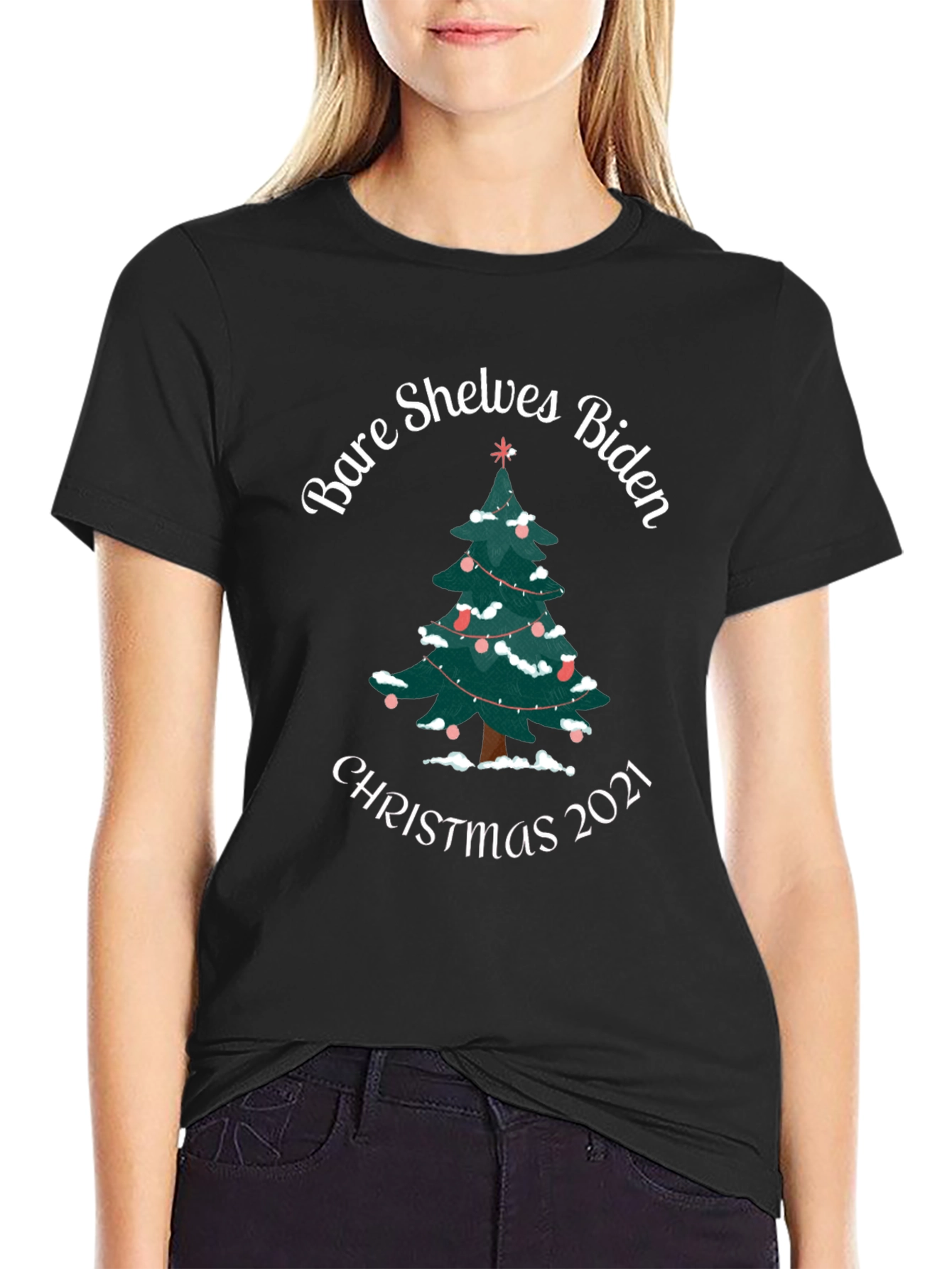 Bare Shelves Biden Christmas 2021 T-Shirt