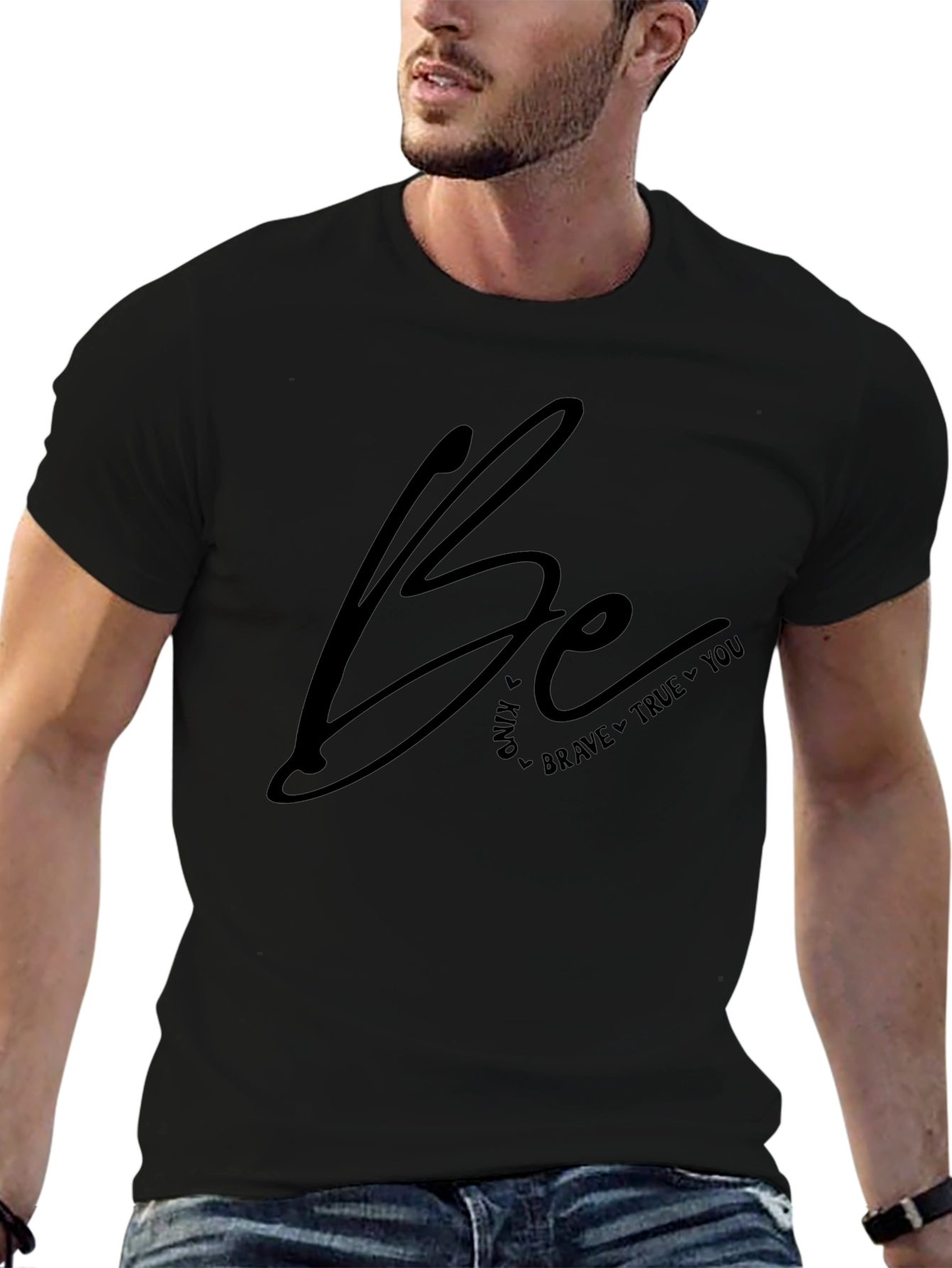 Be Kind Brave True Black Graphic Tee