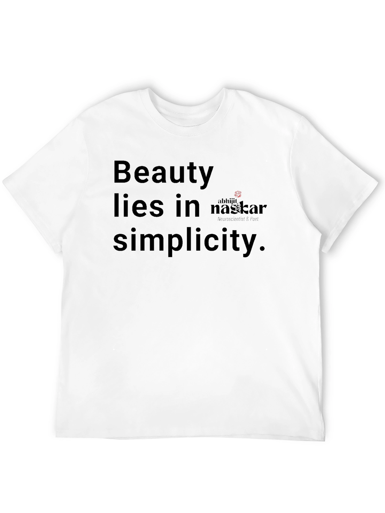 Beauty Lies in Simplicity Black T-Shirt