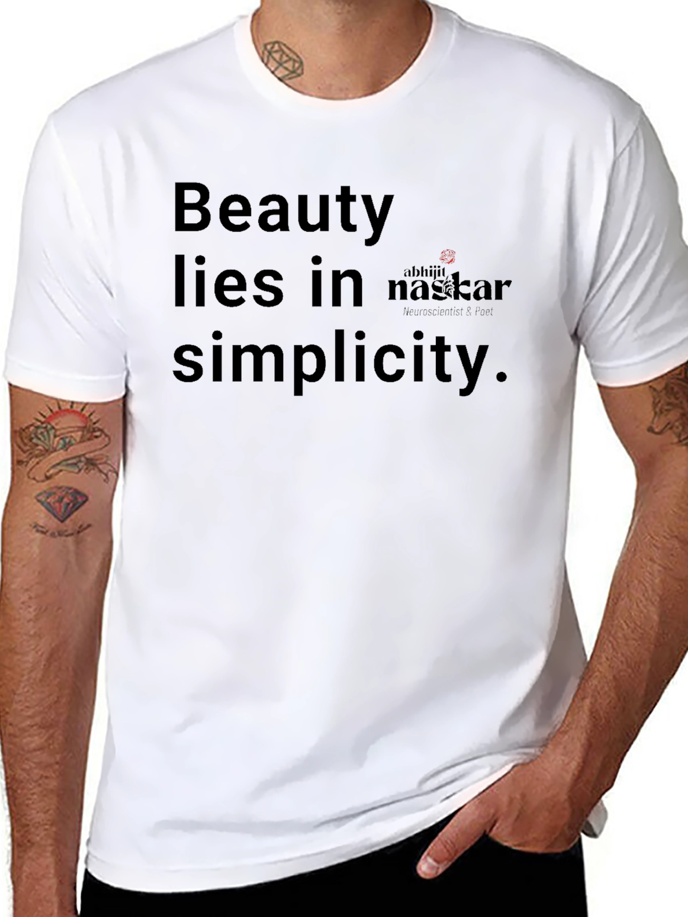 Beauty Lies in Simplicity Black T-Shirt