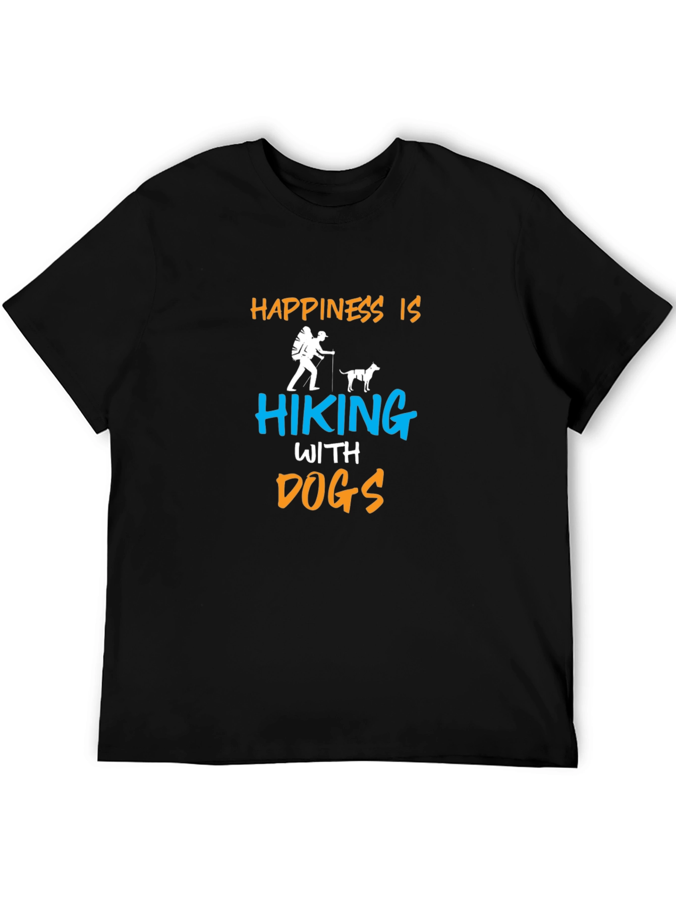 Happiness is Hiking with Dogs T-Shirt