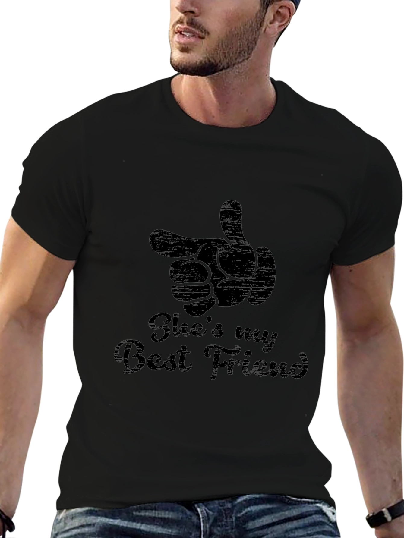 Shes My Best Friend Graphic Tee - Black T-Shirt