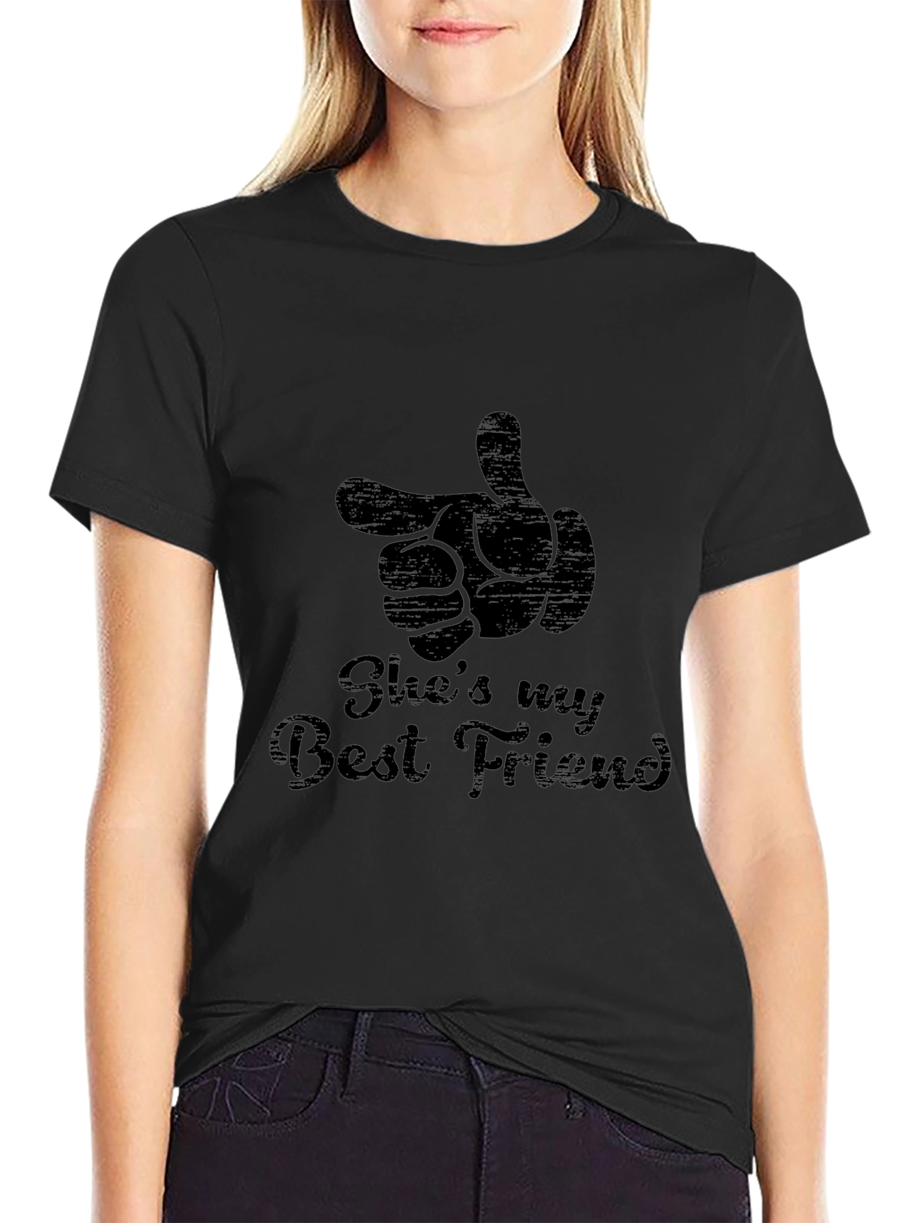Shes My Best Friend Graphic Tee - Black T-Shirt