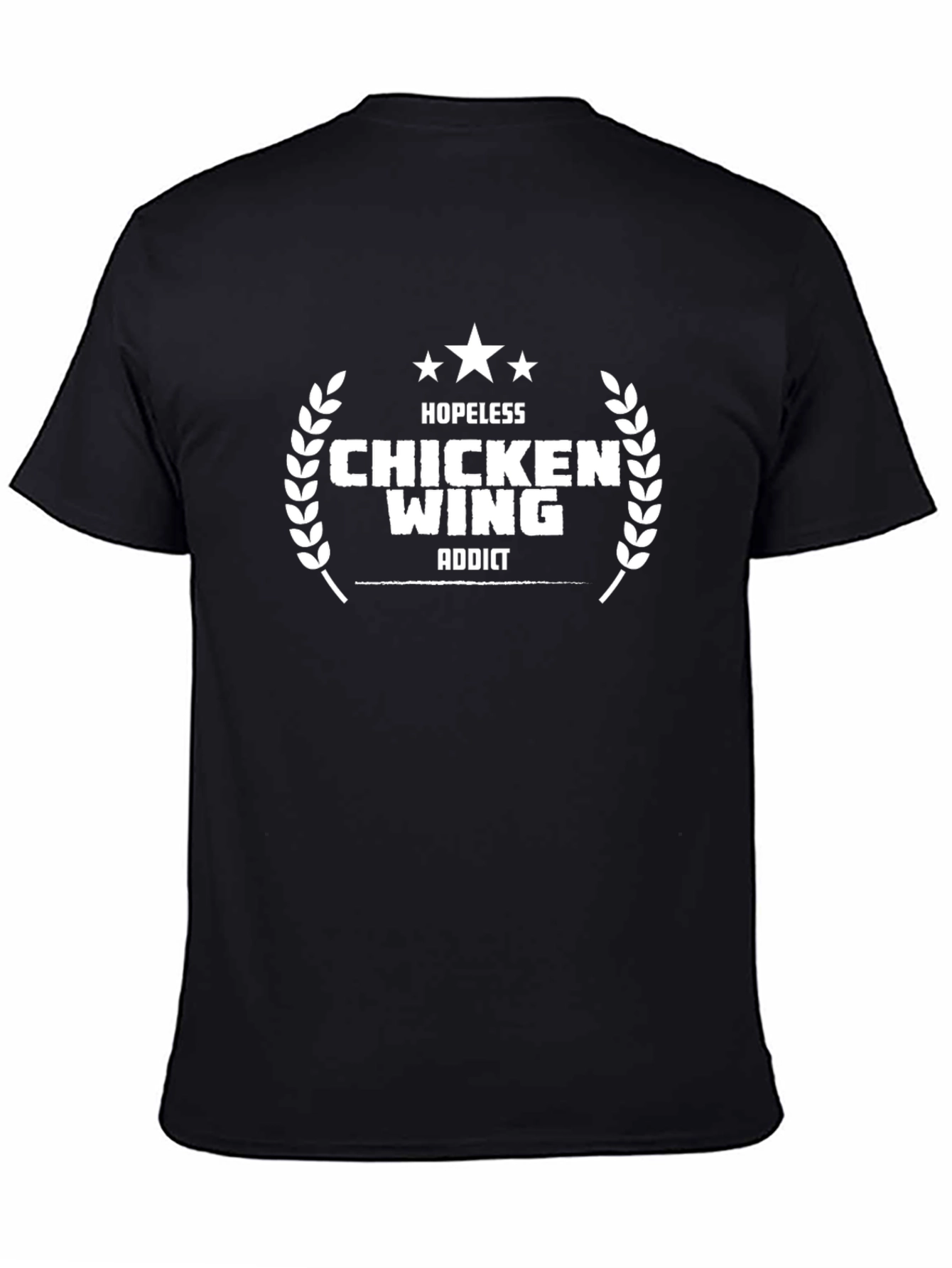 Chicken Wing Addict Black T-Shirt