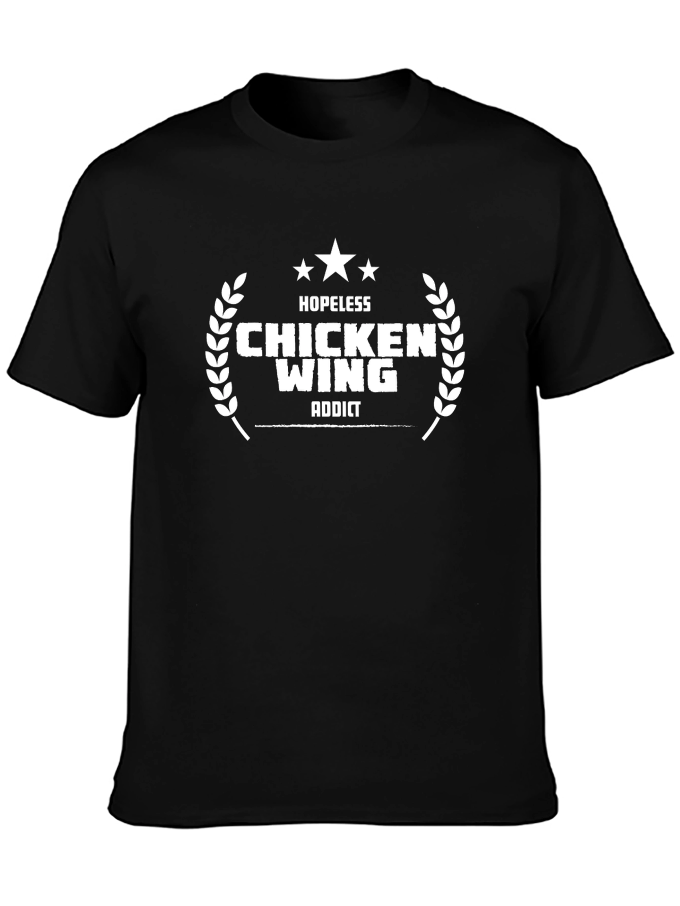 Chicken Wing Addict Black T-Shirt
