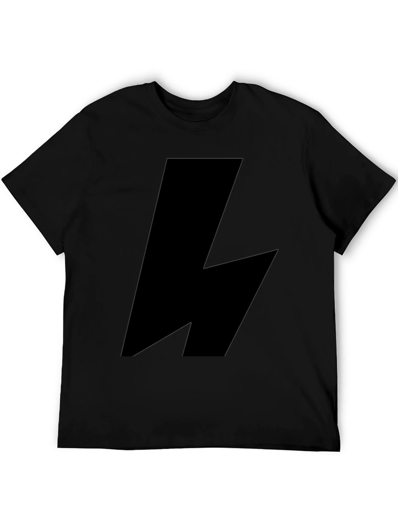 Bold Black Lightning Bolt Graphic Tee