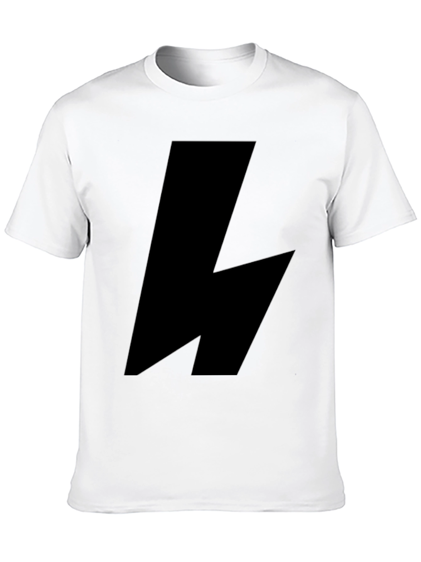 Bold Black Lightning Bolt Graphic Tee